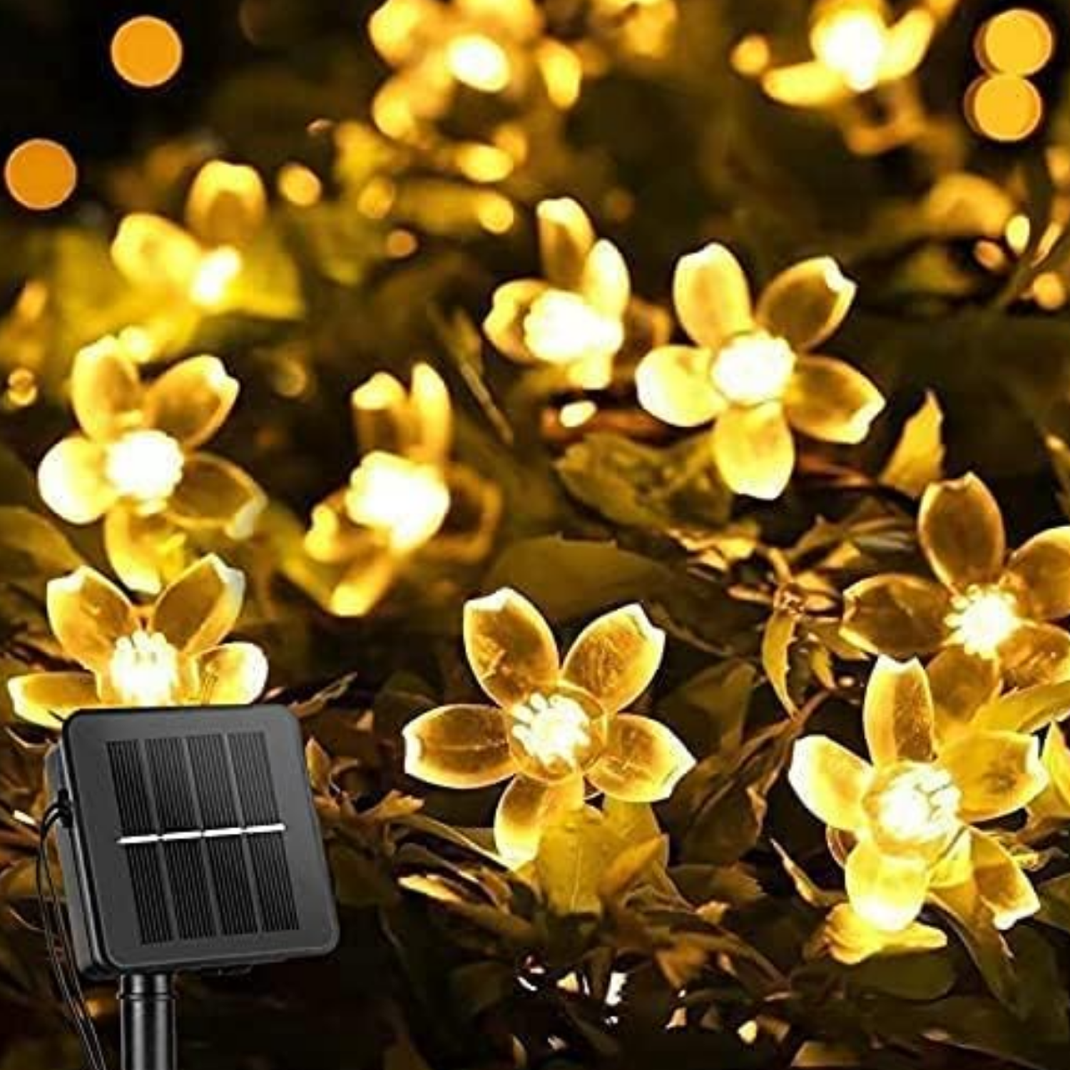 Guirnalda Solar Flor Flores Luces Led Decoracion Para Jardin-1