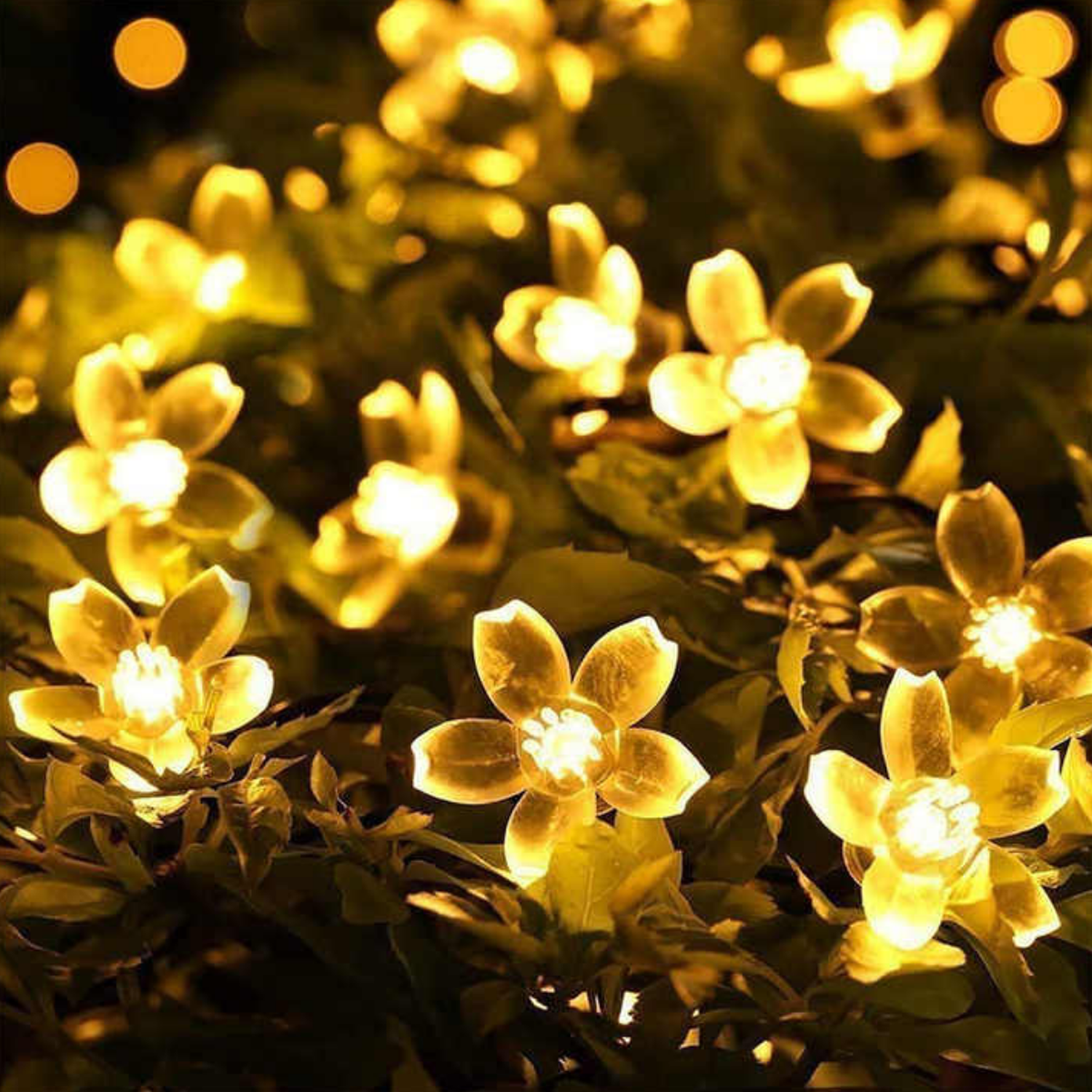 Guirnalda Solar Flor Flores Luces Led Decoracion Para Jardin-3