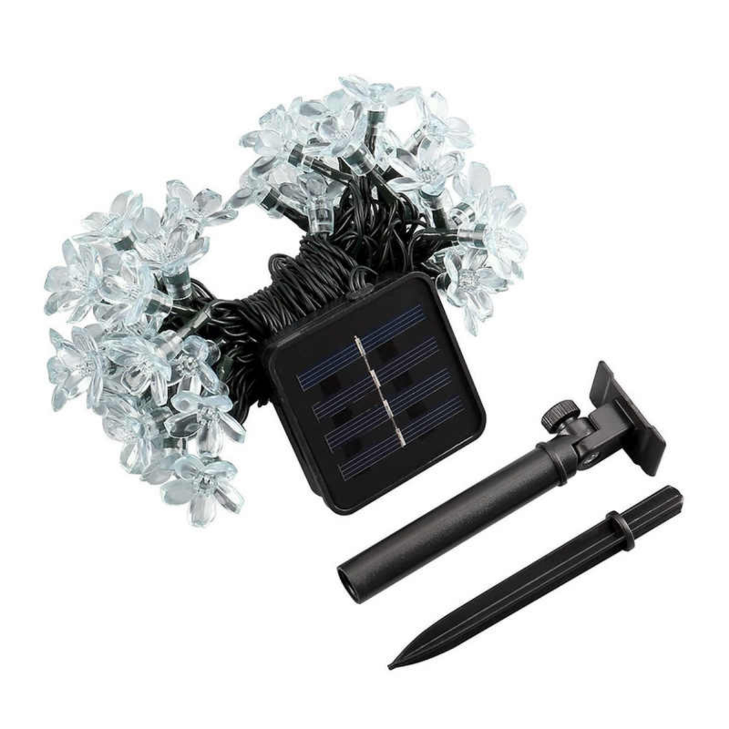 Guirnalda Solar Flor Flores Luces Led Decoracion Para Jardin-4