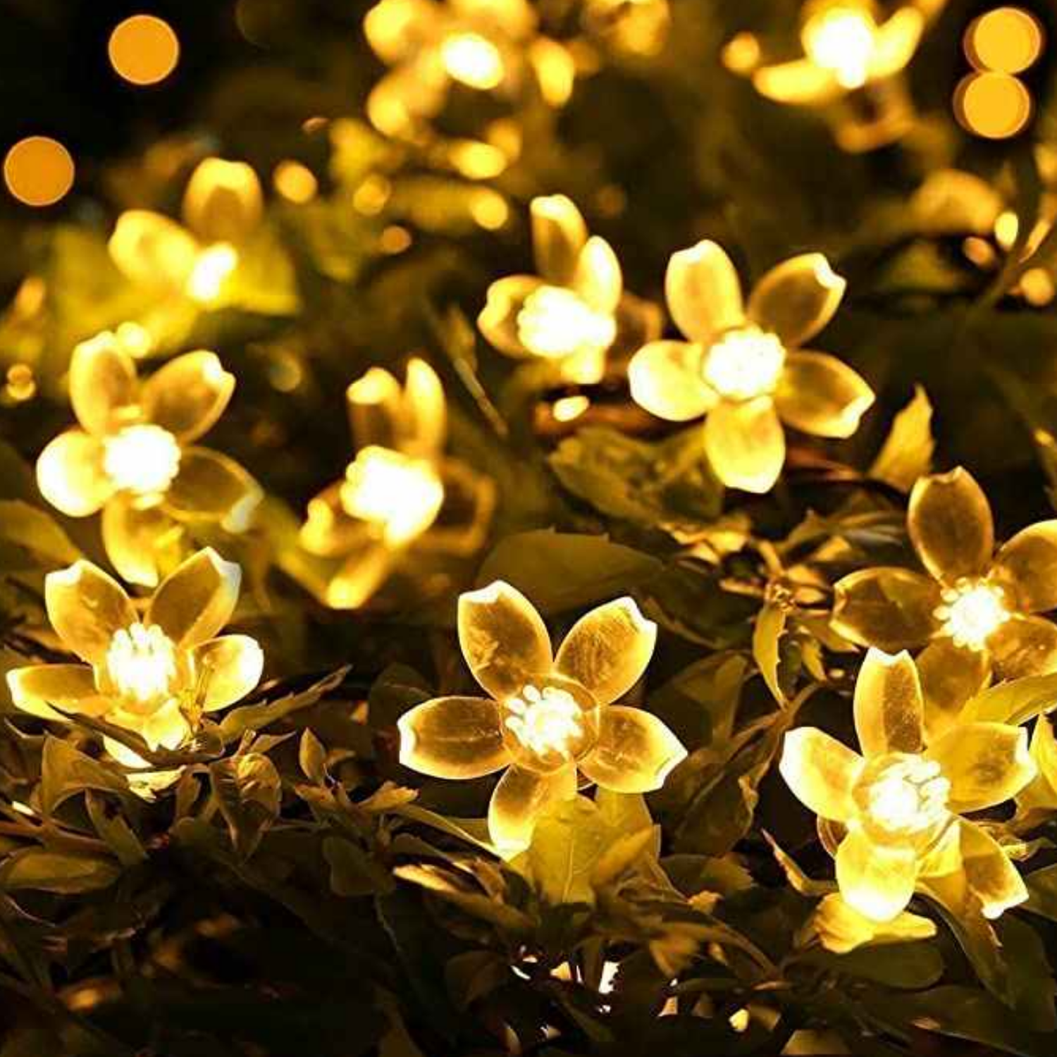 Guirnalda Solar Flor Flores Luces Led Decoracion Para Jardin-5