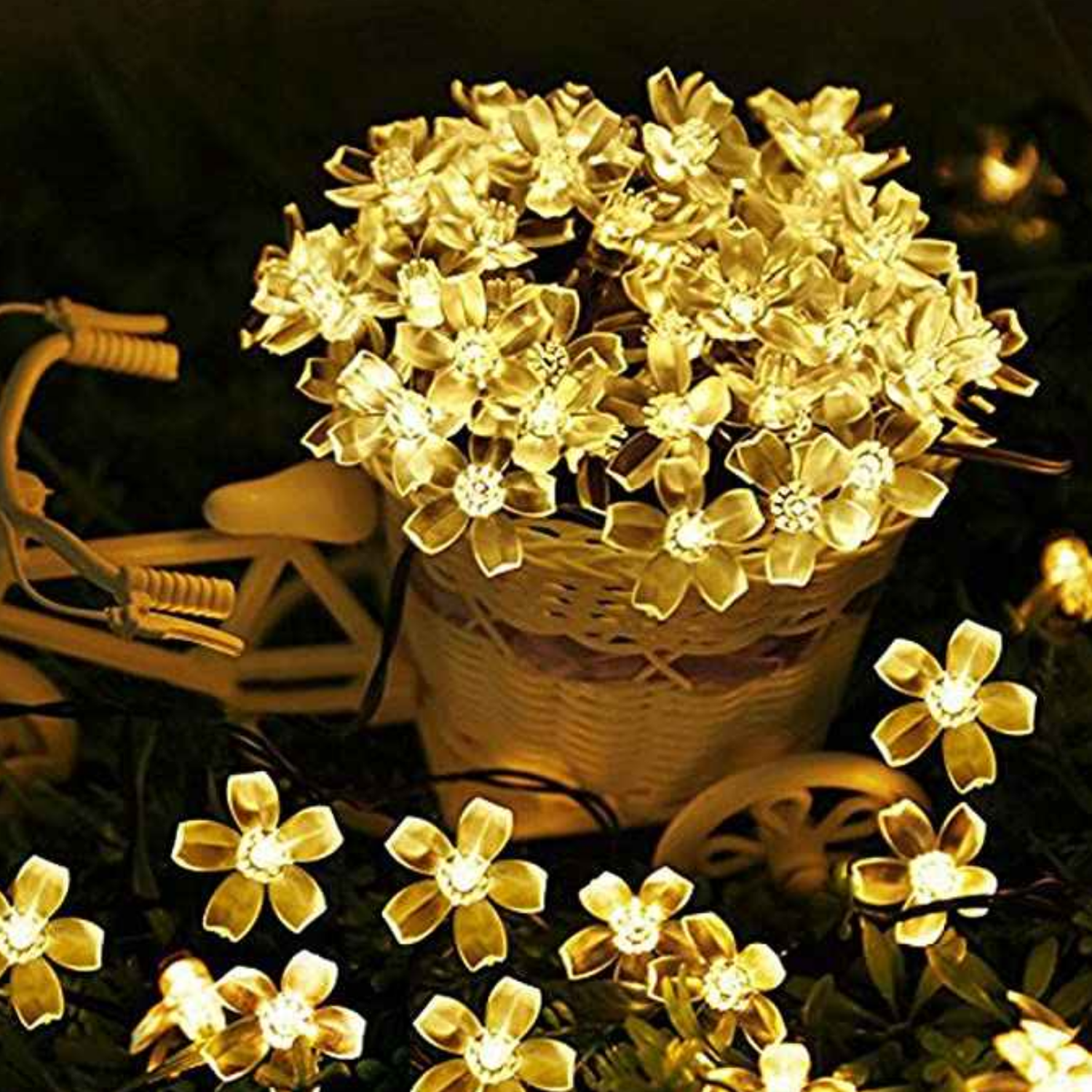 Guirnalda Solar Flor Flores Luces Led Decoracion Para Jardin-6