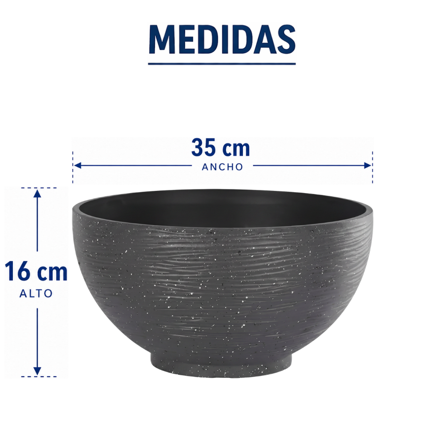 Macetero Plastico Semi Esfera Premium Diseño a Rayas S-6