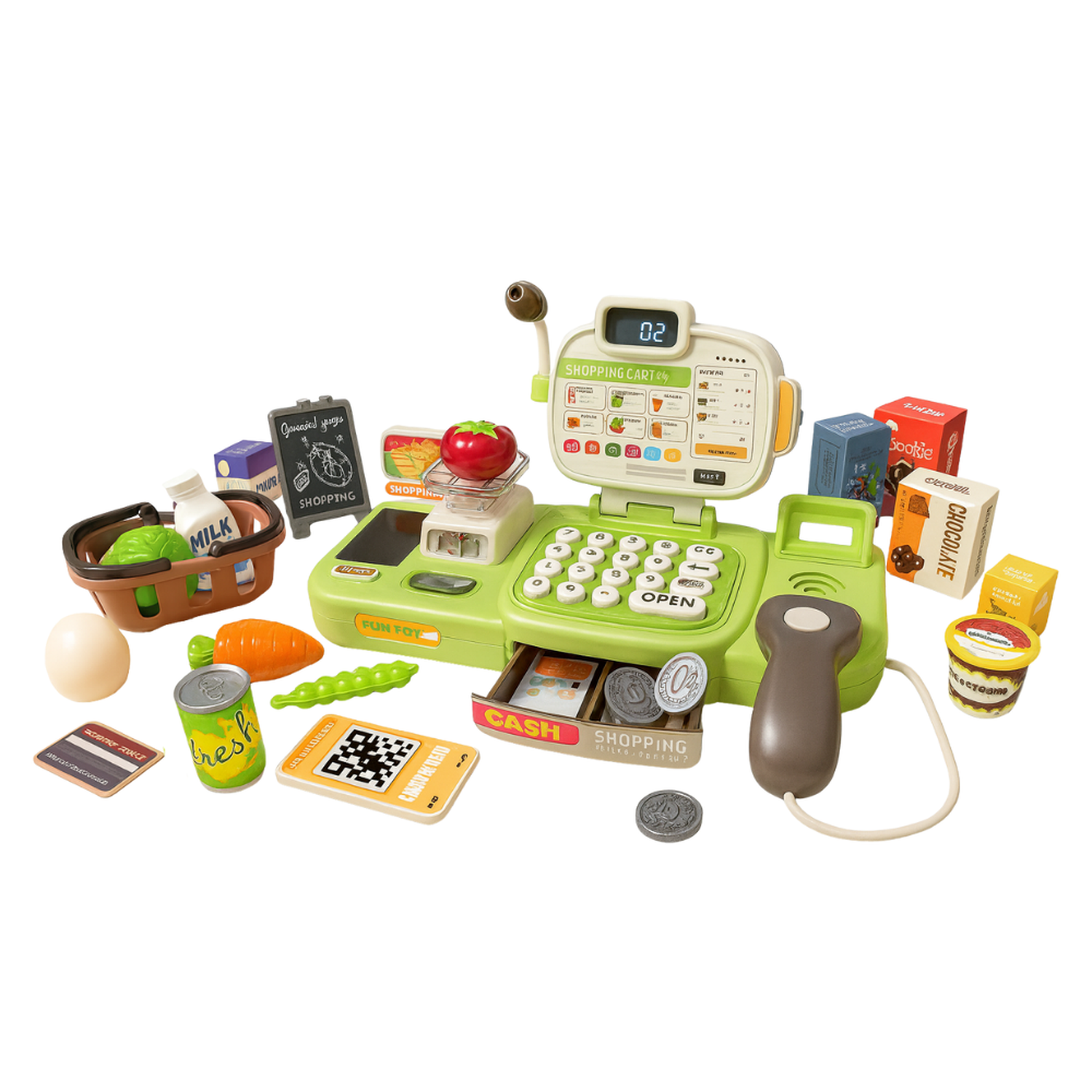 Caja Registradora Juguete Infantil Supermercado Alimentos-1