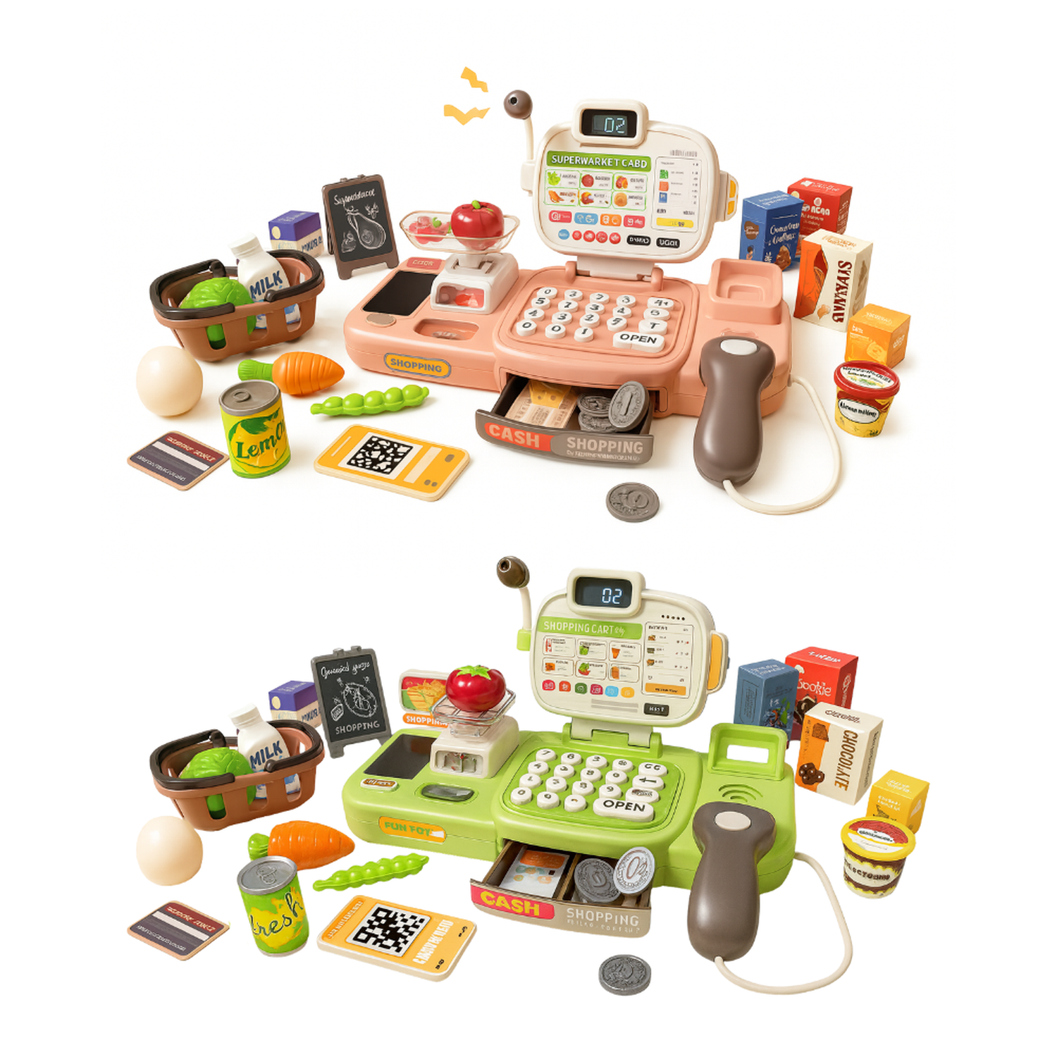 Caja Registradora Juguete Infantil Supermercado Alimentos-3