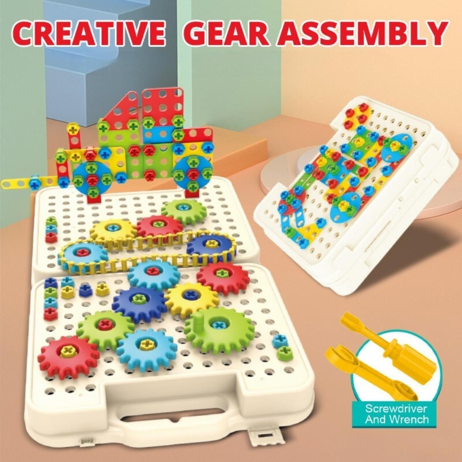 Juego De Mesa Engranajes Circuitos Bloques Educativo-5