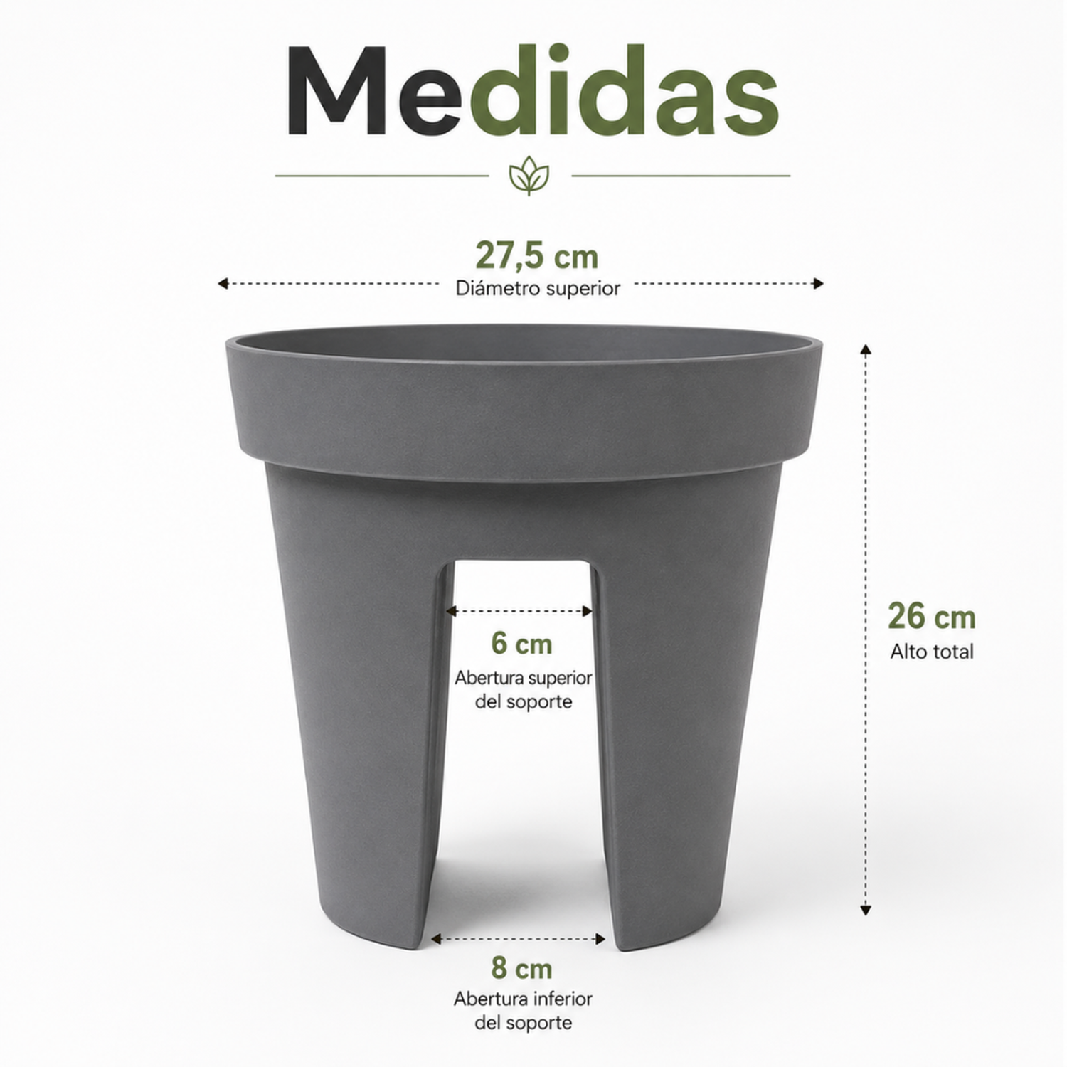 Set 2 Maceteros Colgante Para Balcon Terraza Jardin Plastico-7