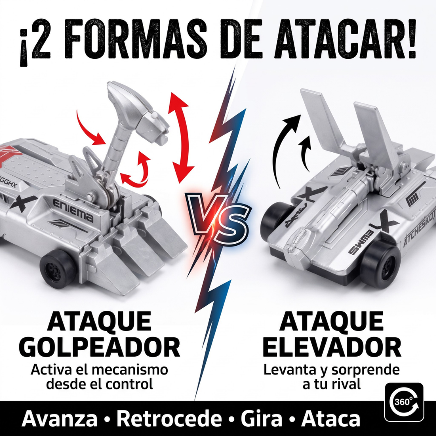Set 2 Autos Chocadores De Destrucción Control Remoto Rc Infantil-2