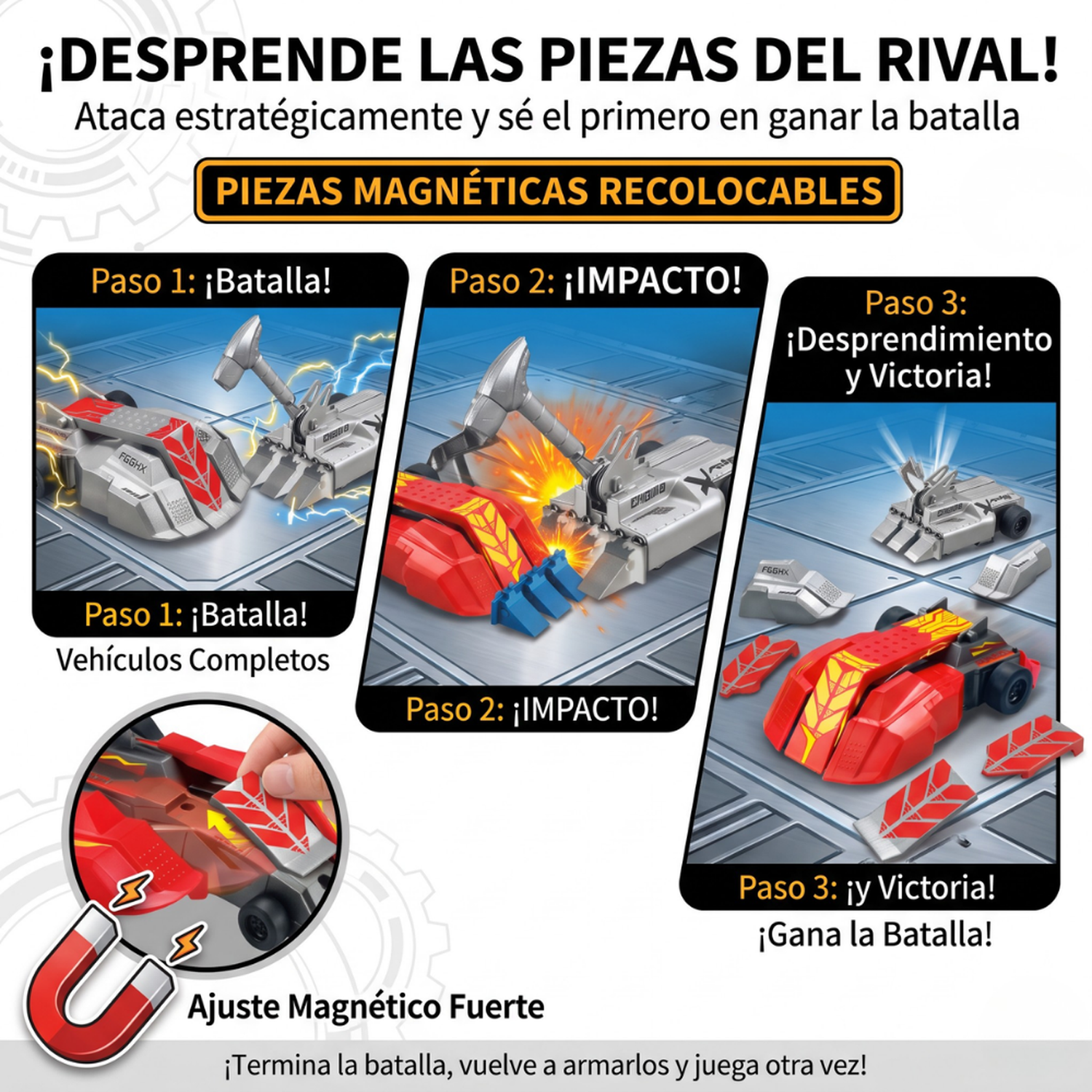 Set 2 Autos Chocadores De Destrucción Control Remoto Rc Infantil-5
