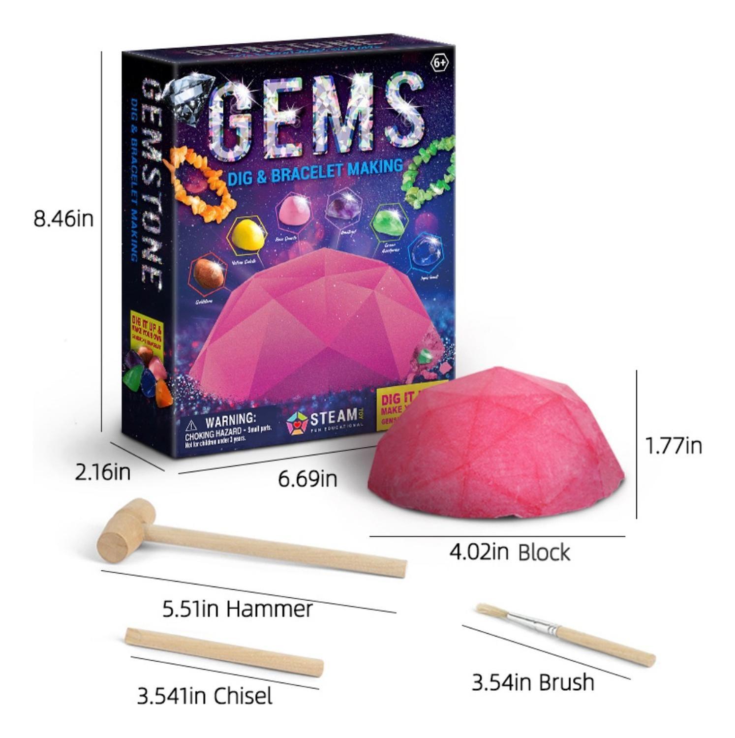 Kit De Excavación Gemas Preciosas Juguete Educativo-7