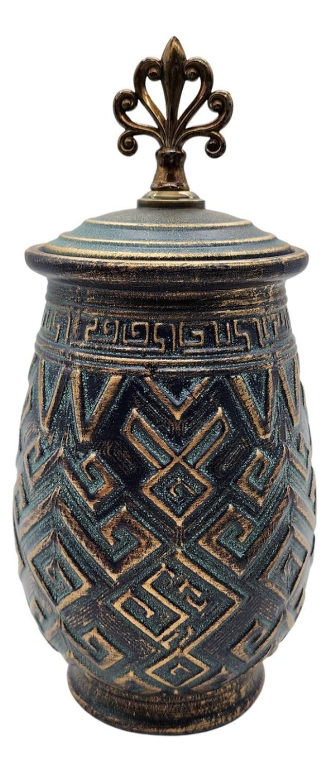 Florero Jarrón De Cerámica Diseño Nordico Azul Marino-0