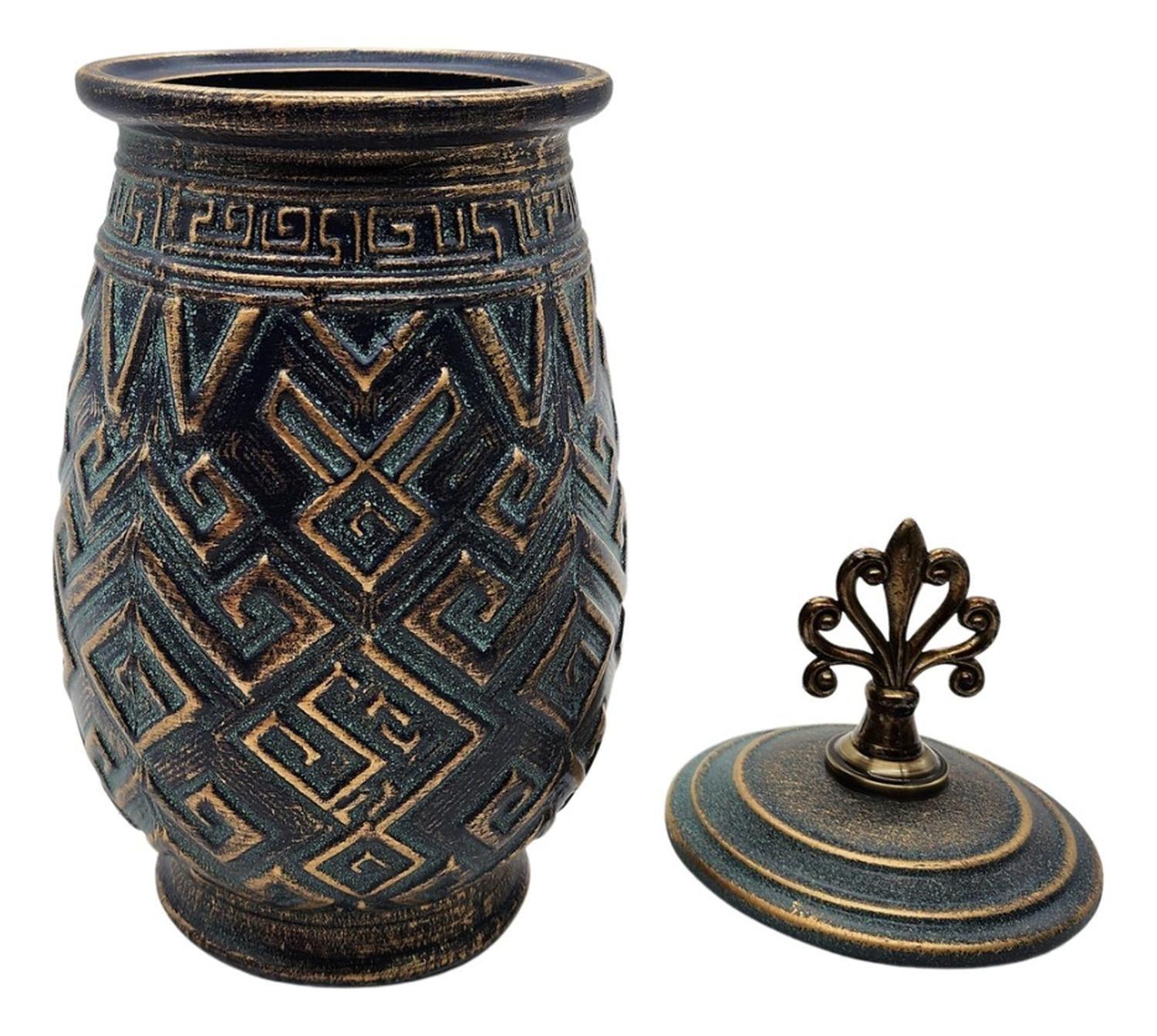 Florero Jarrón De Cerámica Diseño Nordico Azul Marino-1