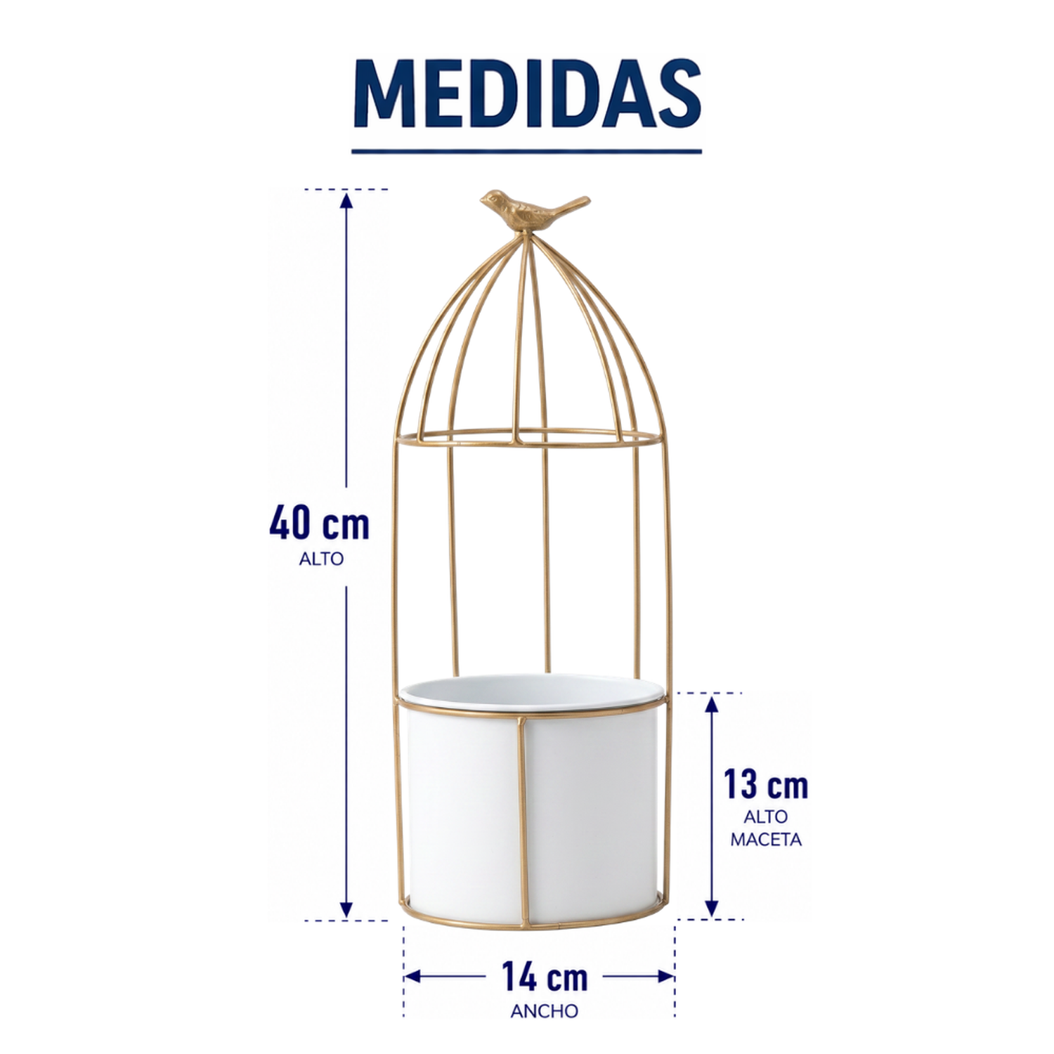 Macetero Metalico Con Pedestal Decorativo Plantas Suculentas-9