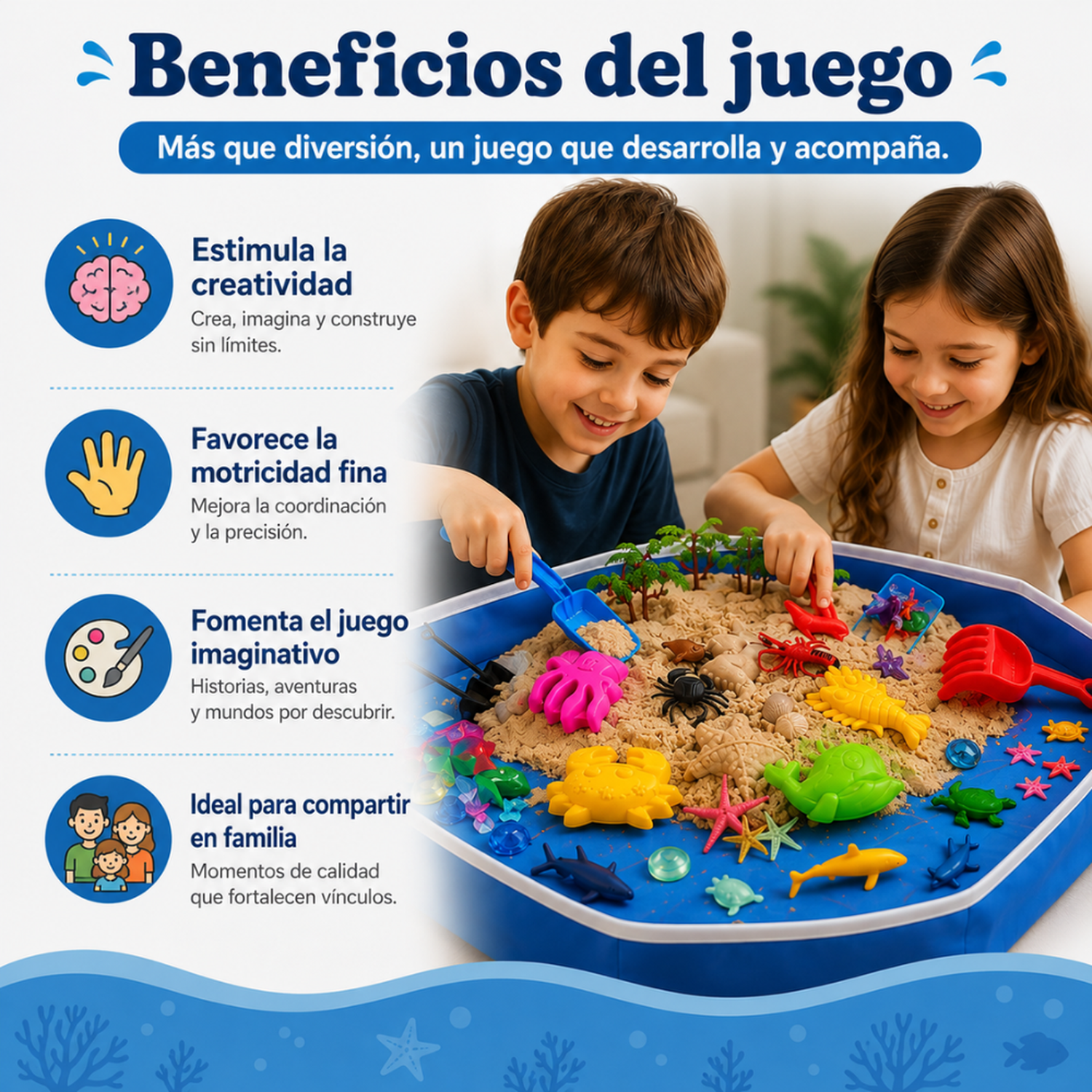 Set Arena Magica Completo Con Arenero Moldes Y Accesorios-6