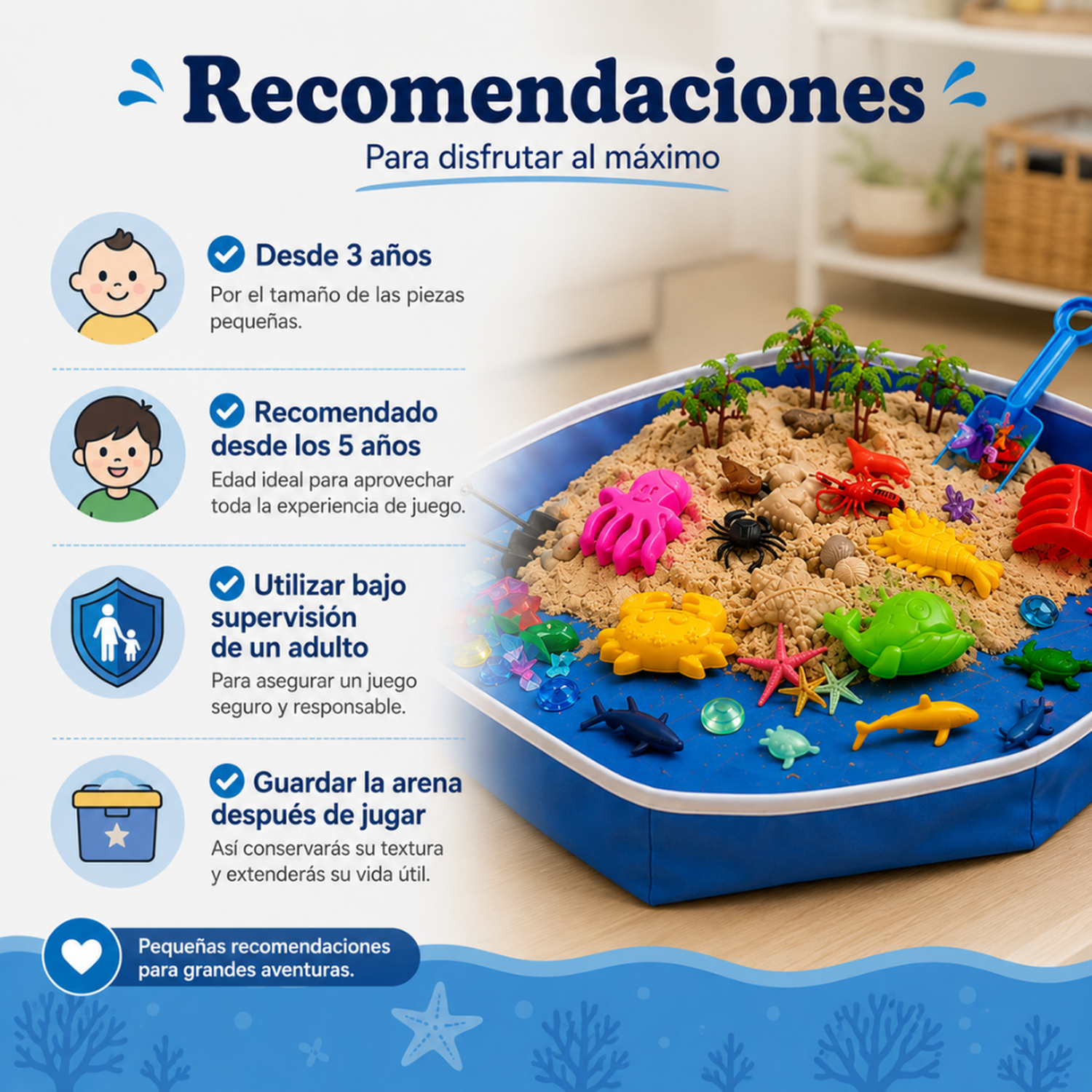 Set Arena Magica Completo Con Arenero Moldes Y Accesorios-7