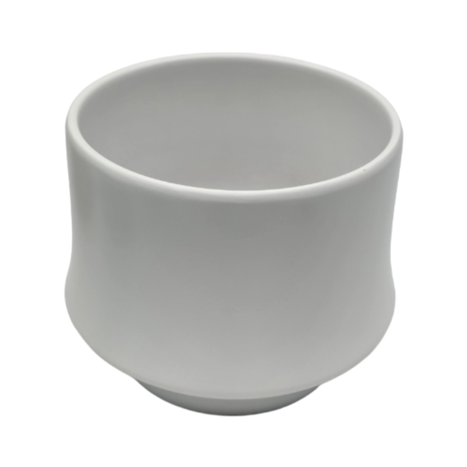 Macetero Maceta De Ceramica Elegante Blanco Liso Brillante M-2