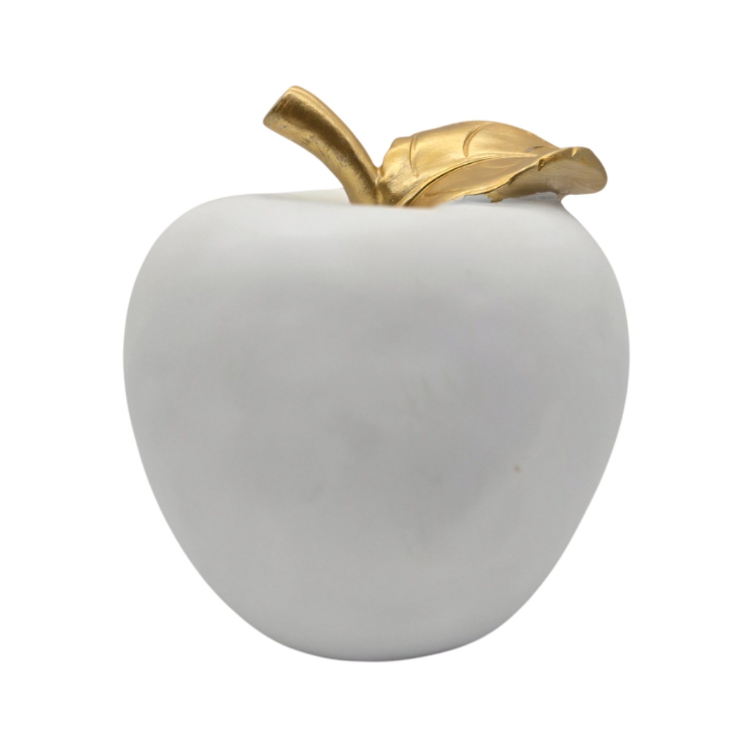 Figura Adorno De Manzana Blanca Decorativa En Resina Moderna-1