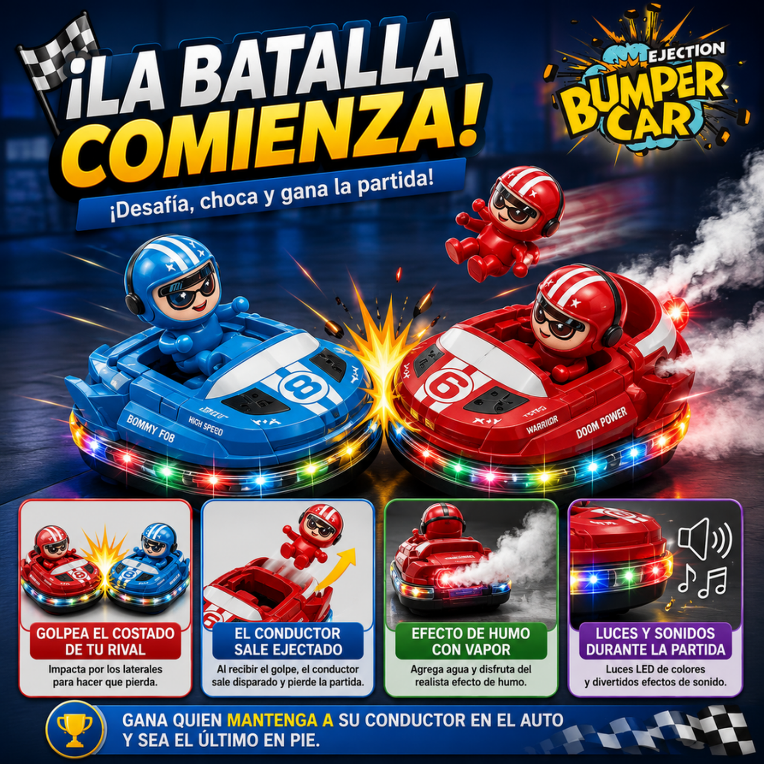 Set de Autitos Chocadores a Control Remoto el Piloto Salta-4