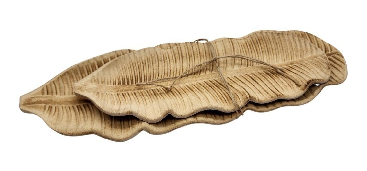 Set 2 Bandeja Plato Decorativo Hoja Estilo Minimalista-2