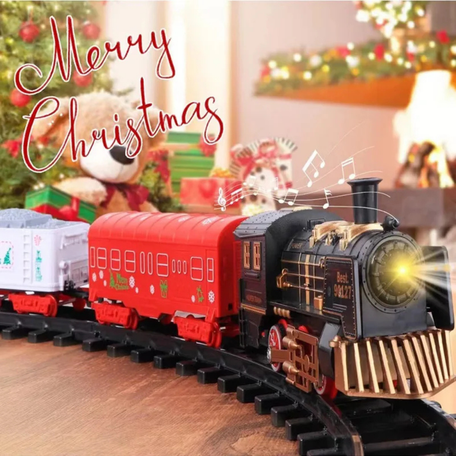 Tren Navideño Electrico Para Arbol Navidad Decorativo Pino-5