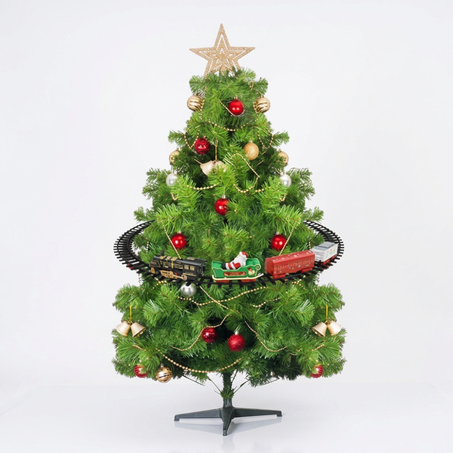 Tren Navideño Electrico Para Arbol Navidad Decorativo Pino-6