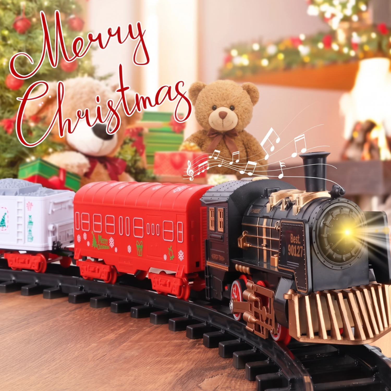 Tren Navideño Electrico Para Arbol Navidad Decorativo Pino-7