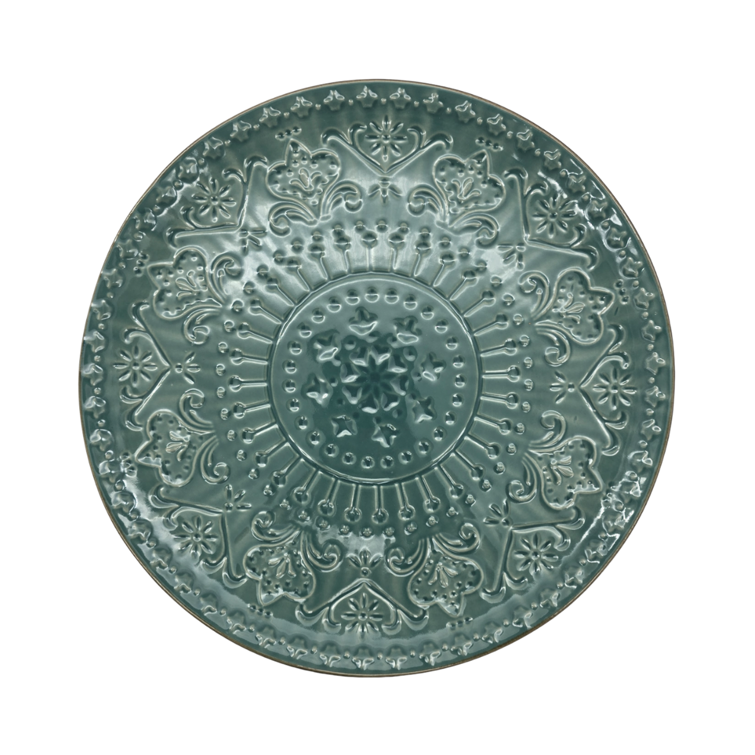 Set 6 Platos De Ceramica Calipso Relieve Patrones Vintage-1