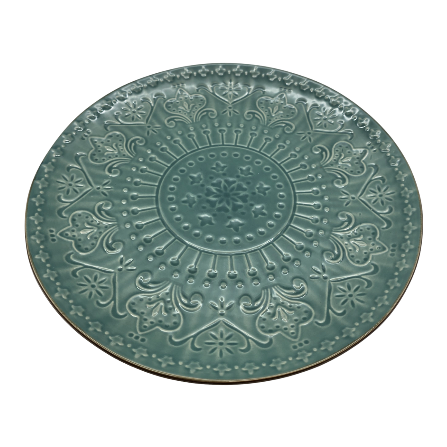 Set 6 Platos De Ceramica Calipso Relieve Patrones Vintage-2