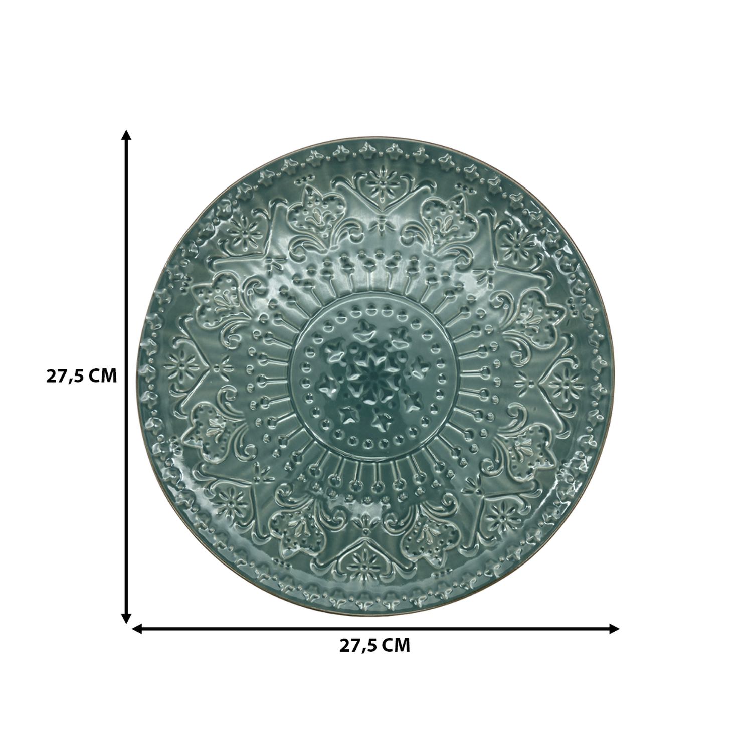 Set 6 Platos De Ceramica Calipso Relieve Patrones Vintage-4