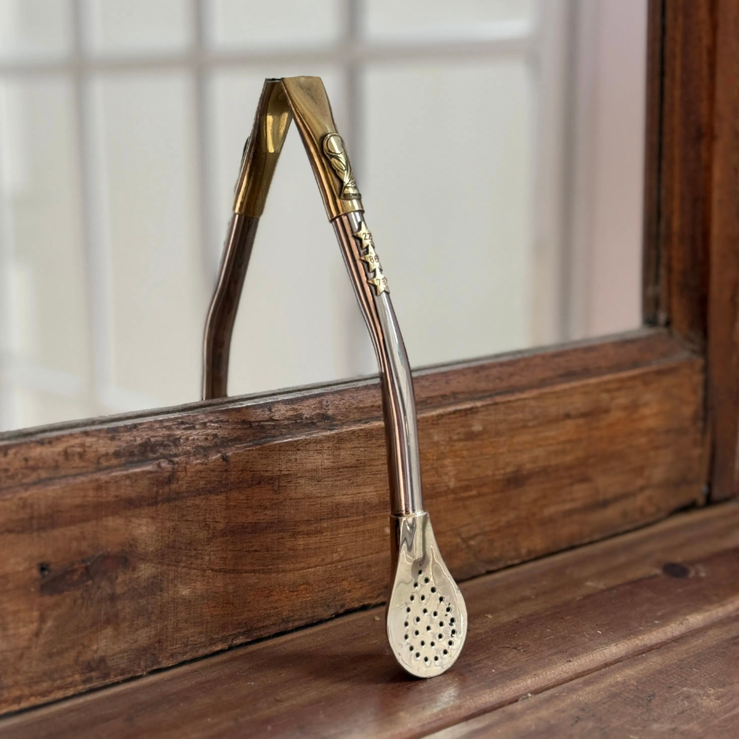 Bombillon de Alpaca y Bronce Campeón Del Mundo-2