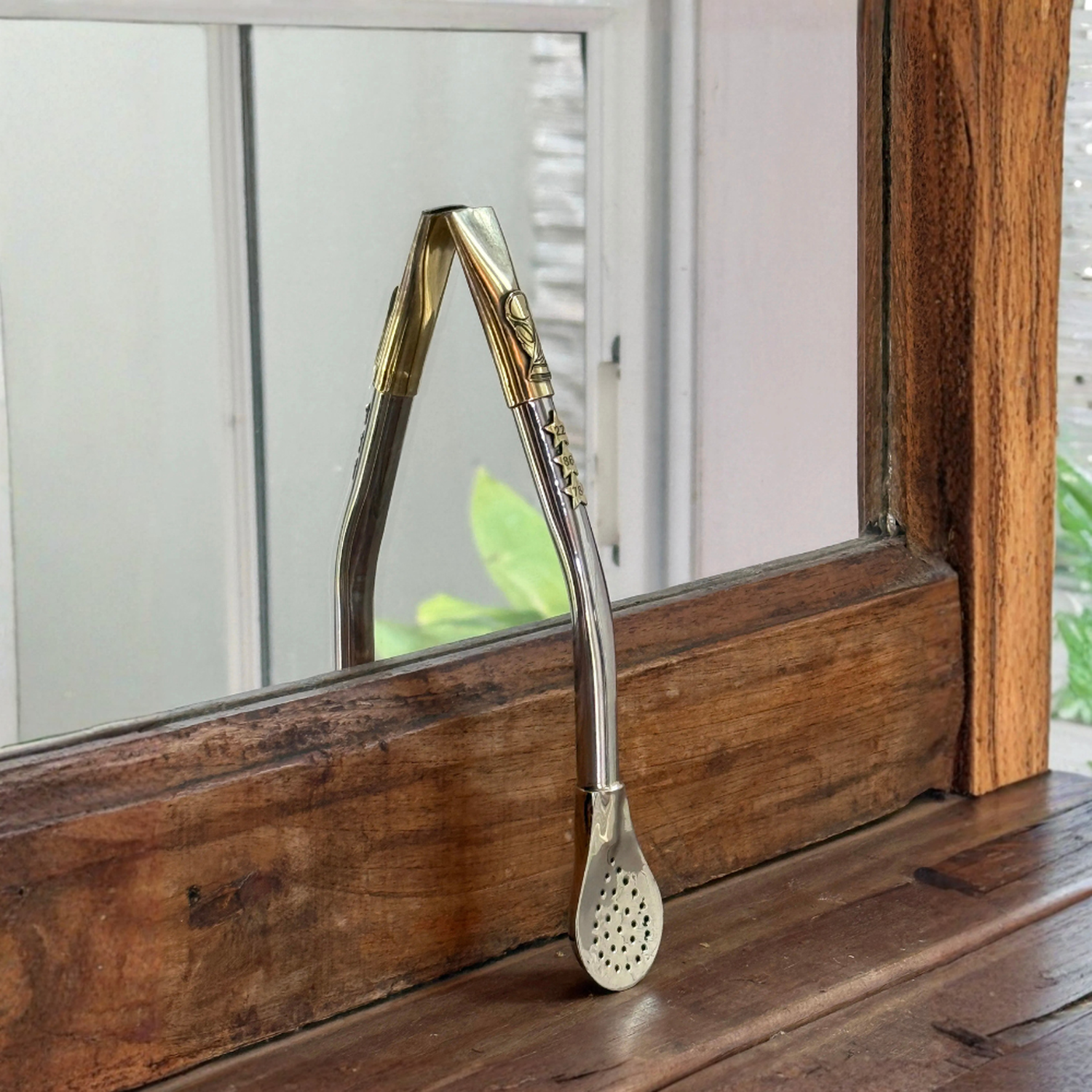 Bombillon de Alpaca y Bronce Campeón Del Mundo-4