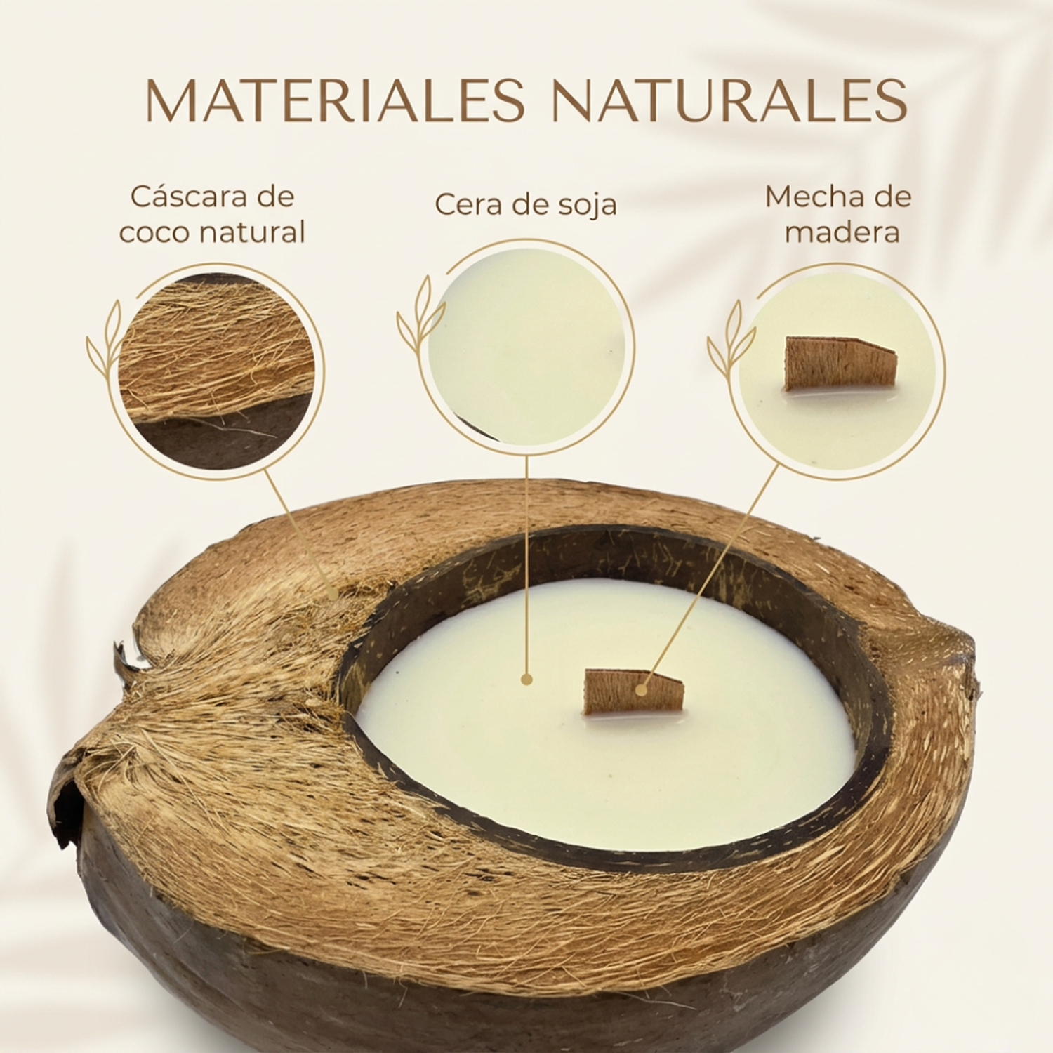 Set 2 Vela Aromatica Ecologica Aroma De Coco Cera Natural-7