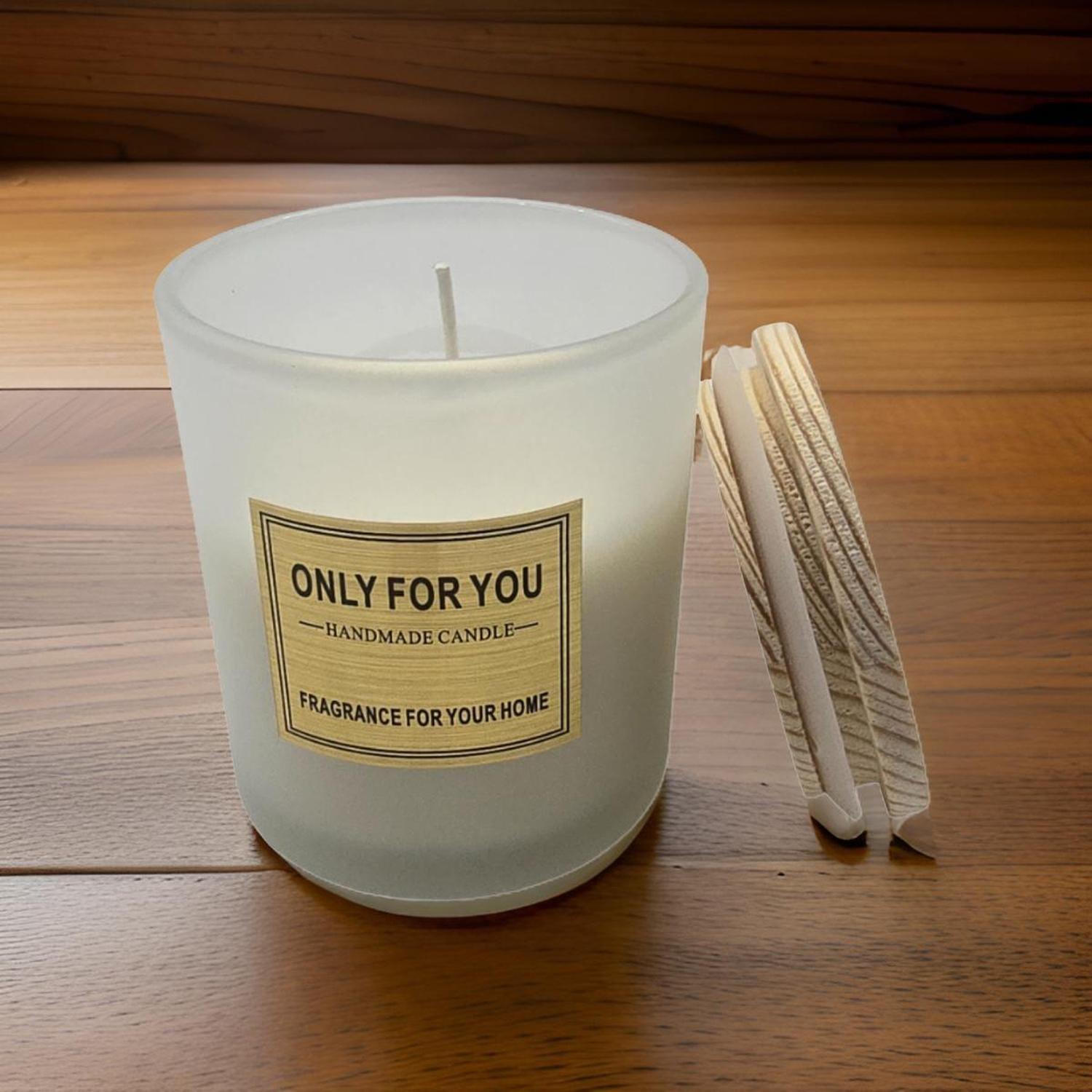 Vela Aromatica Elegante Fragancia Duradera Vaso Blanco-3