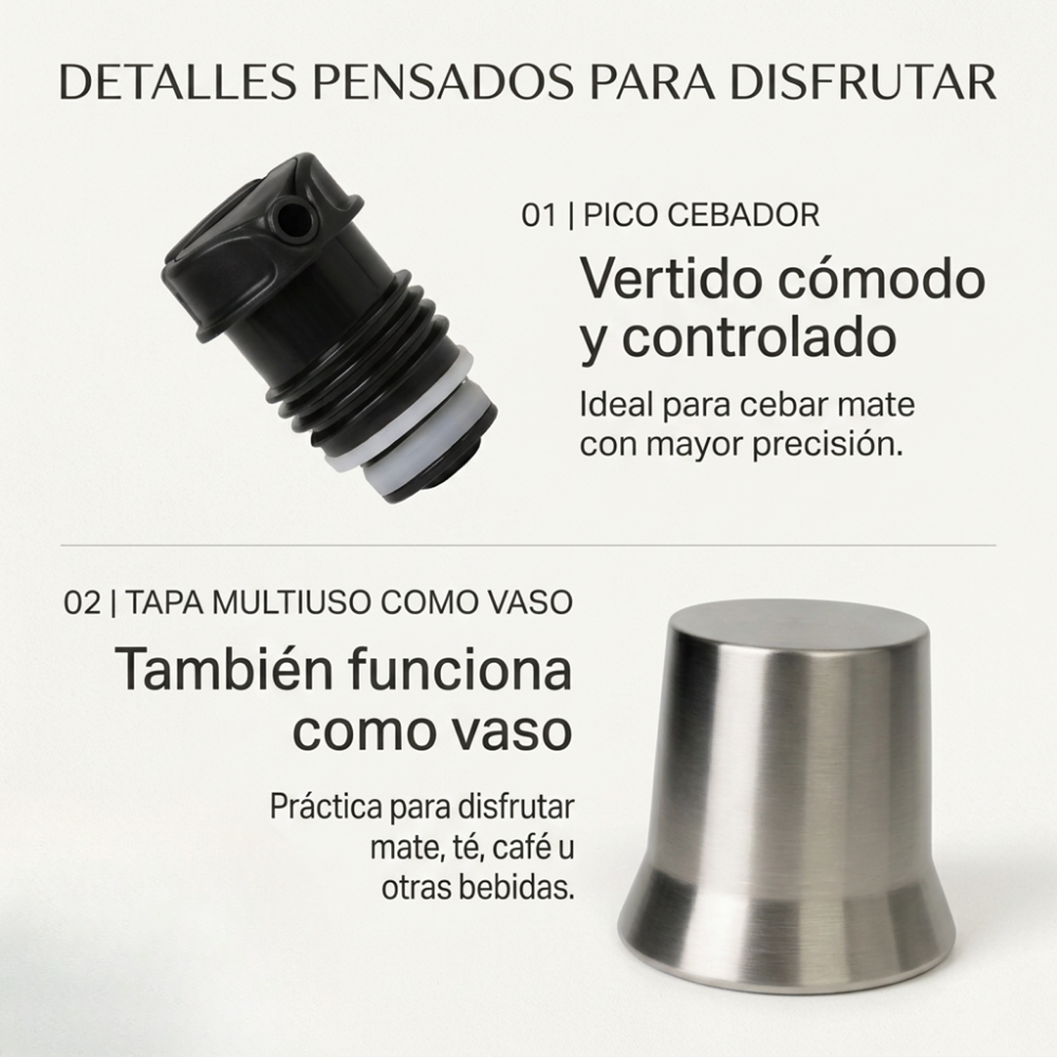 Termo Para Mate 1,2 L Acero Inoxidable Con Pico Cebador-6