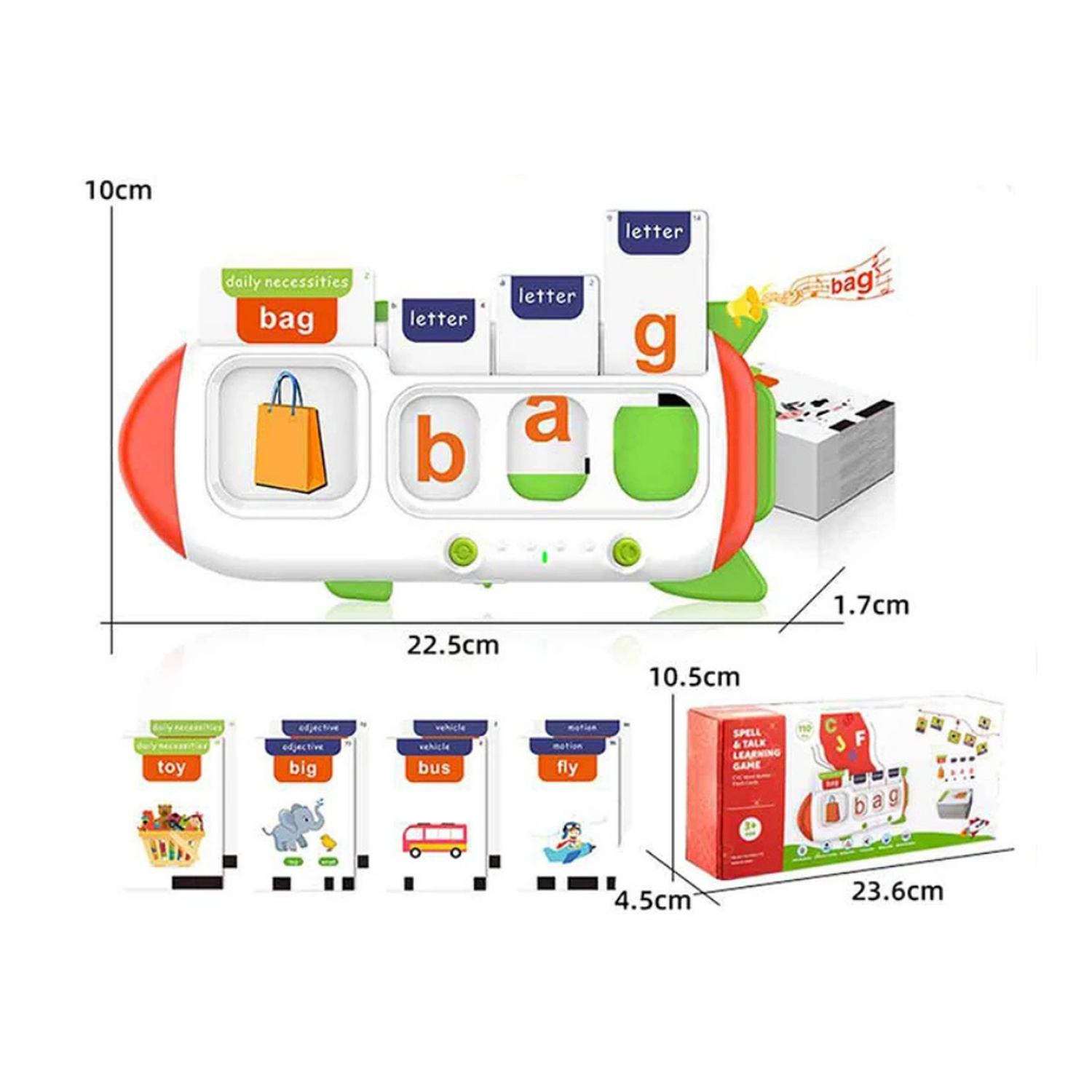 Maquina de Tarjetas Didacticas Aprendizaje de Ingles Niños-3