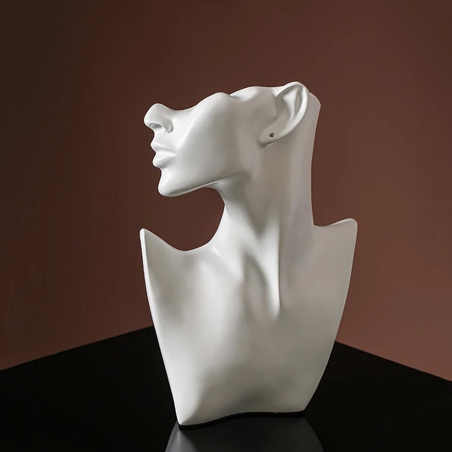 Estatua Rostro Soporte De Joyería Decoración Habitación-1