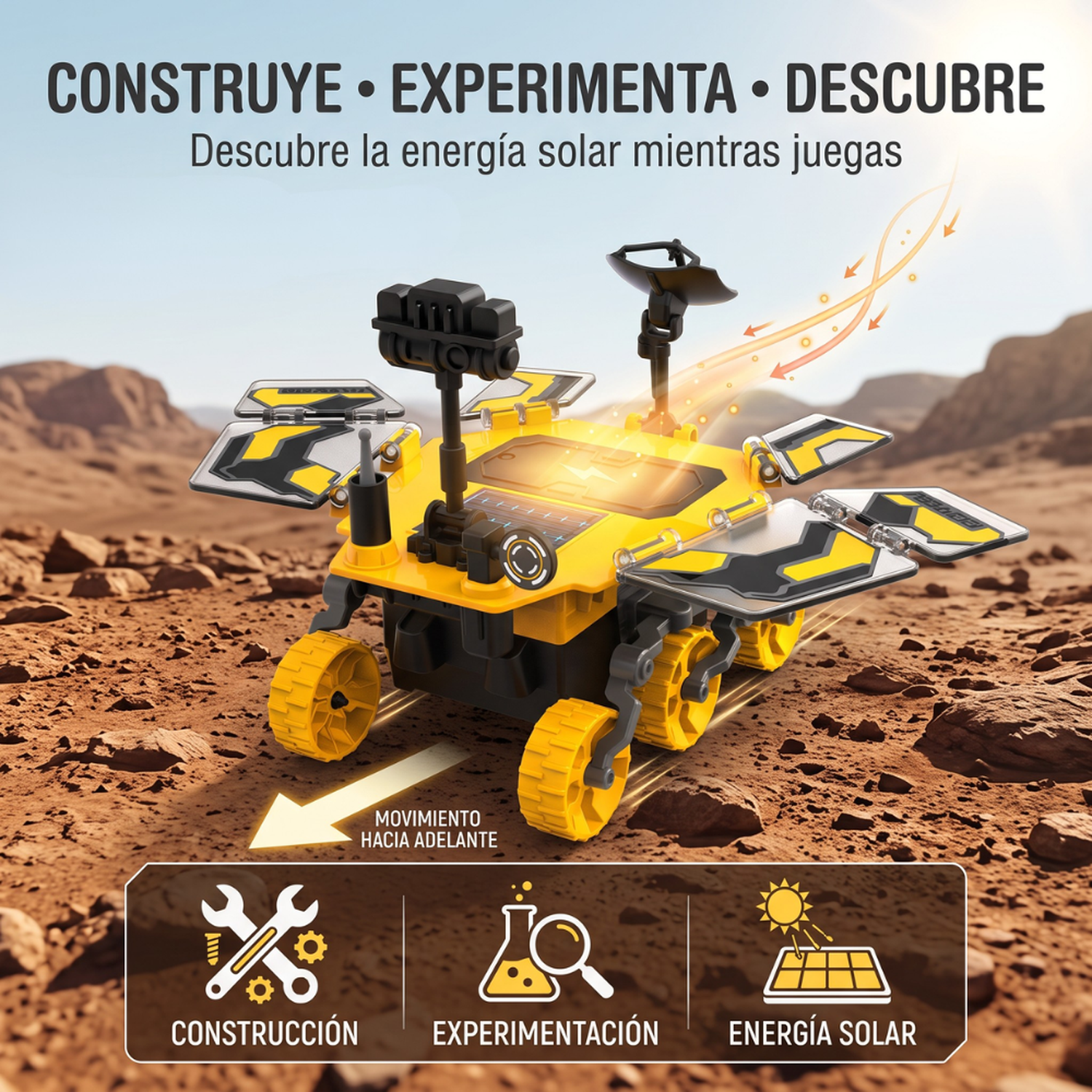 Kit Robot Solar Para Armar Juguete Educativo Ciencia Infantil-4
