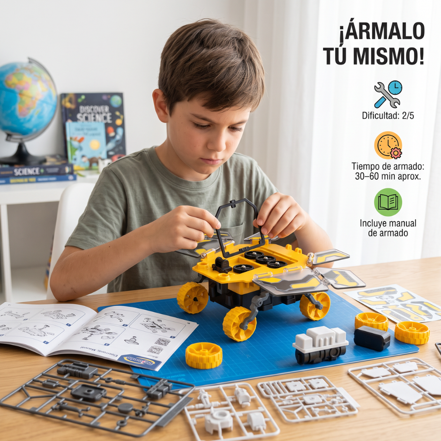 Kit Robot Solar Para Armar Juguete Educativo Ciencia Infantil-5
