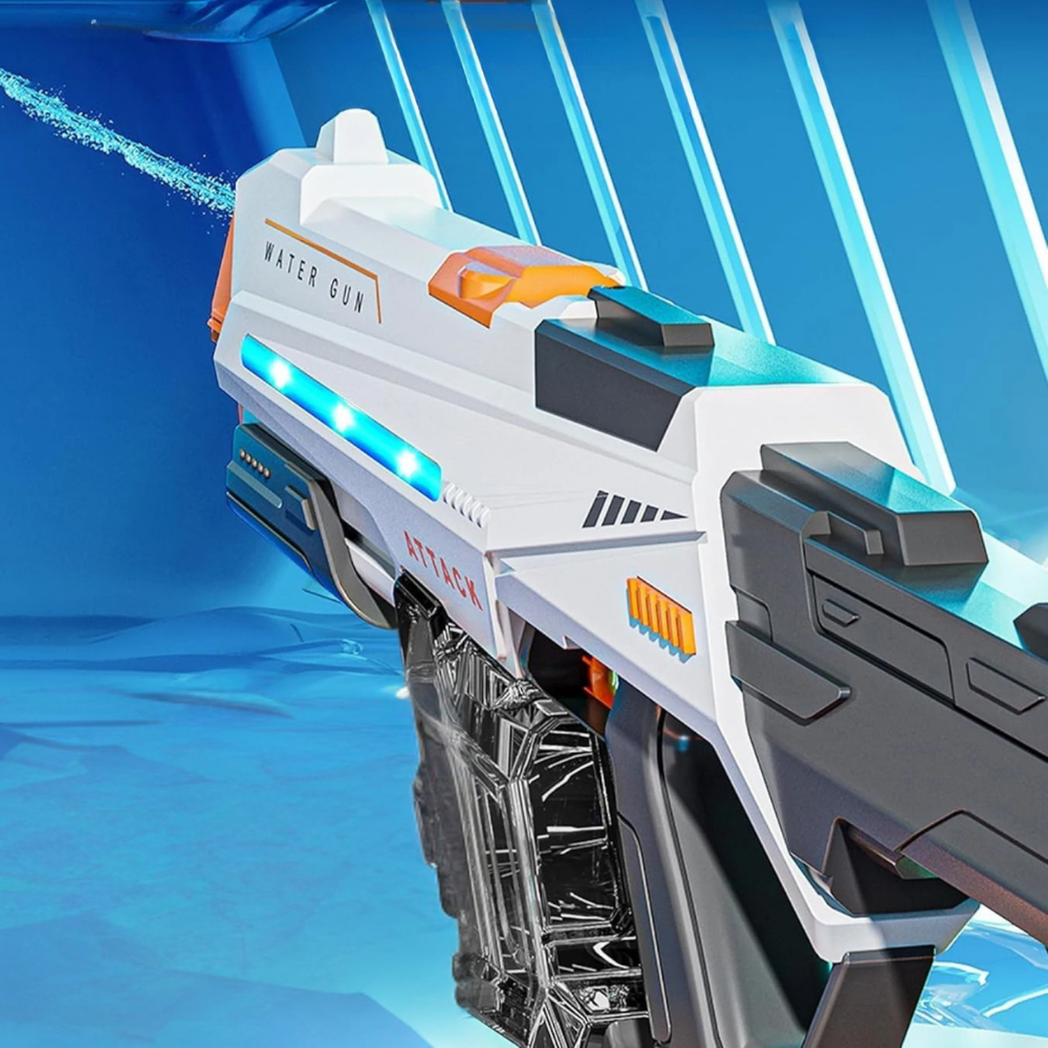 Pistola de Agua Electrica Automatica Alta Presion Recargable-3