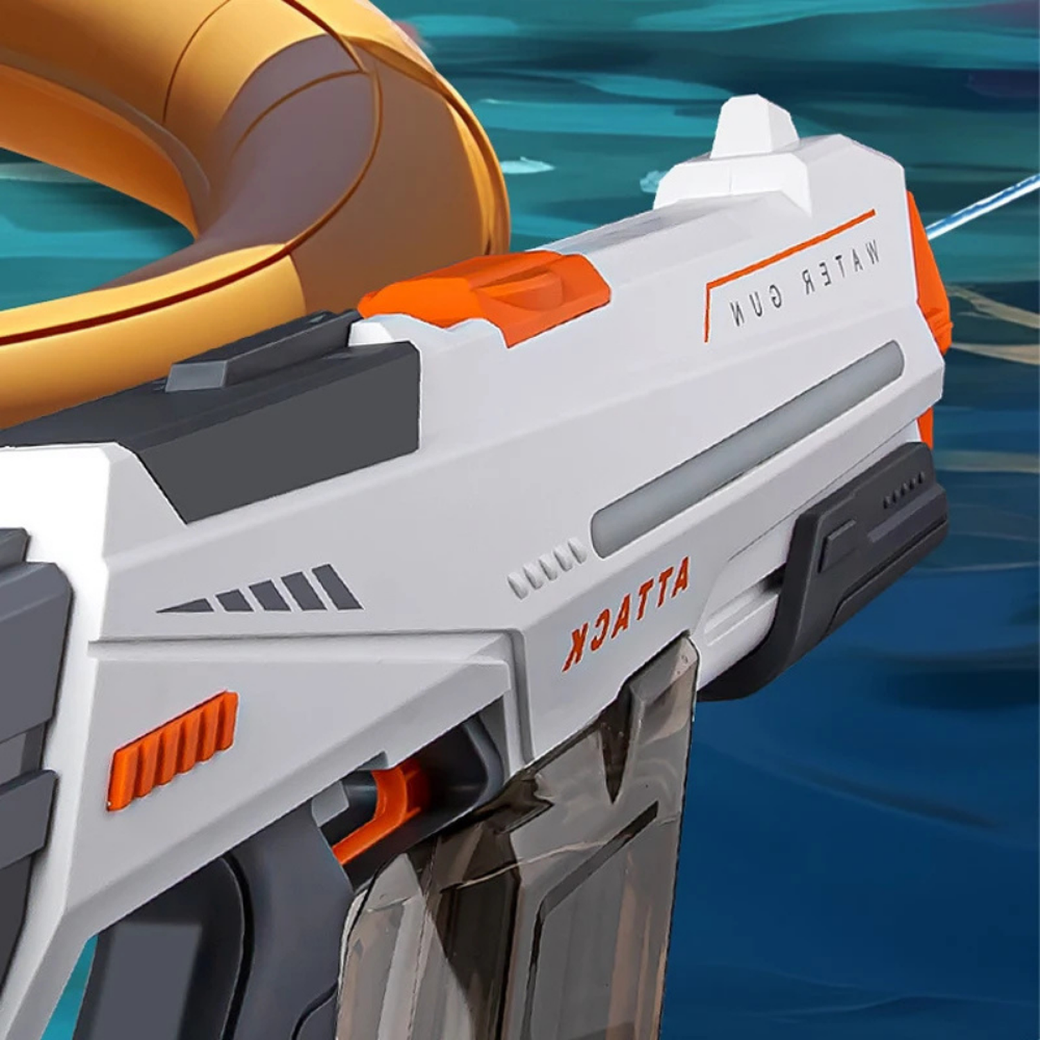 Pistola de Agua Electrica Automatica Alta Presion Recargable-5