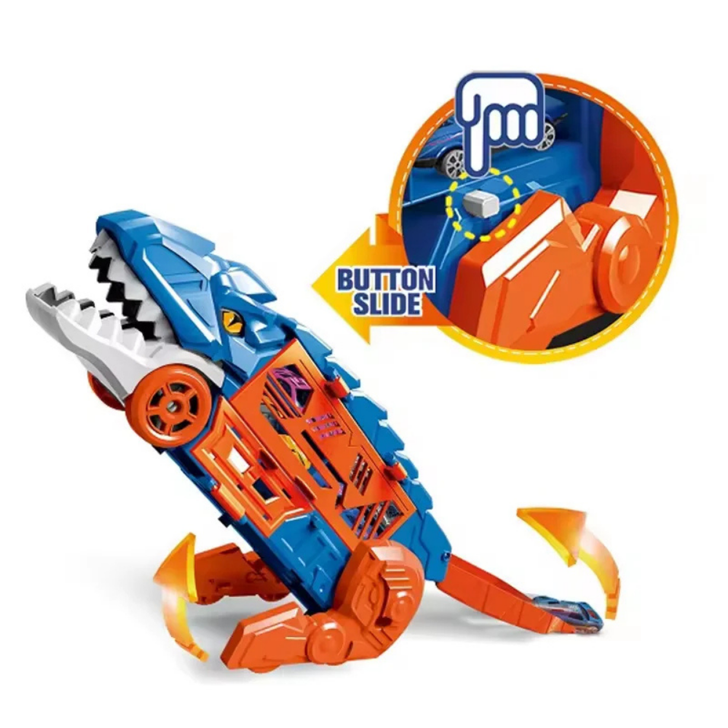 Camion Transportador Porta Autitos 2 en 1 Pista Lanzamiento-5