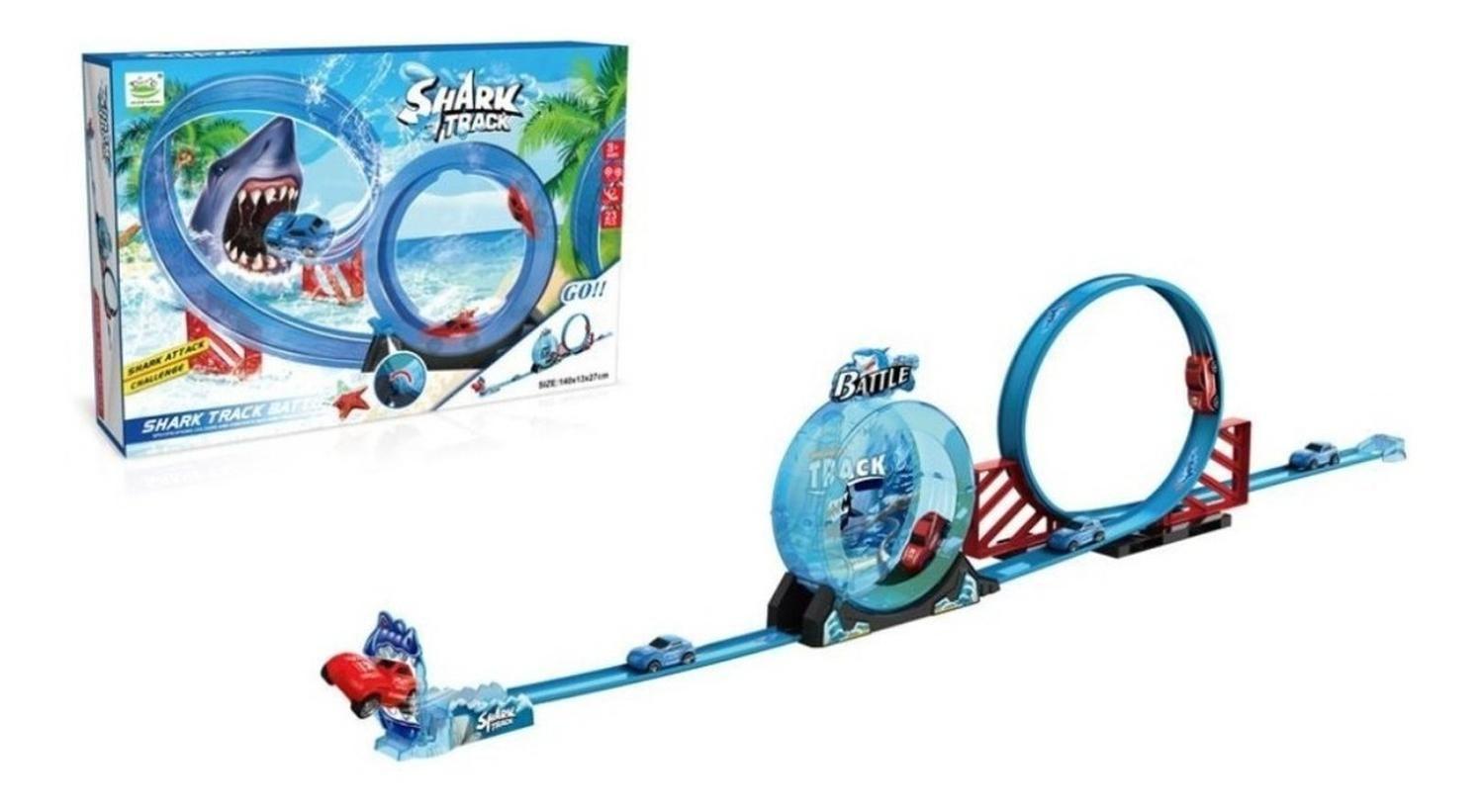 Pista De Carreras Tiburón Shark Track Lanzamiento De Autitos-0
