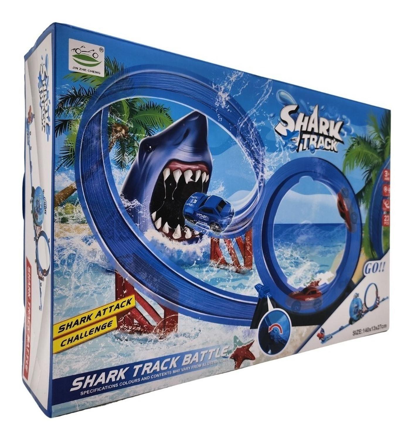 Pista De Carreras Tiburón Shark Track Lanzamiento De Autitos-3
