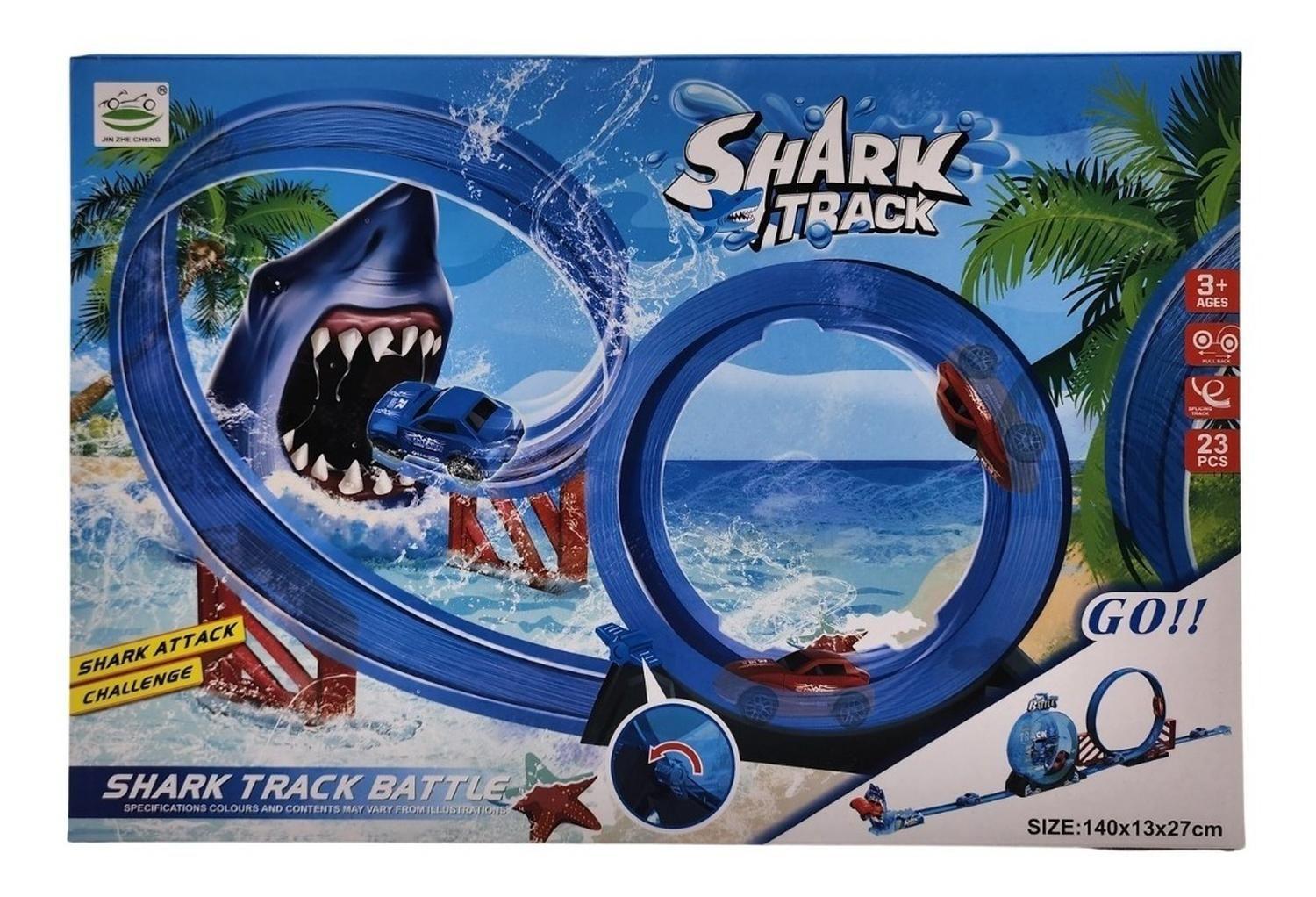 Pista De Carreras Tiburón Shark Track Lanzamiento De Autitos-4