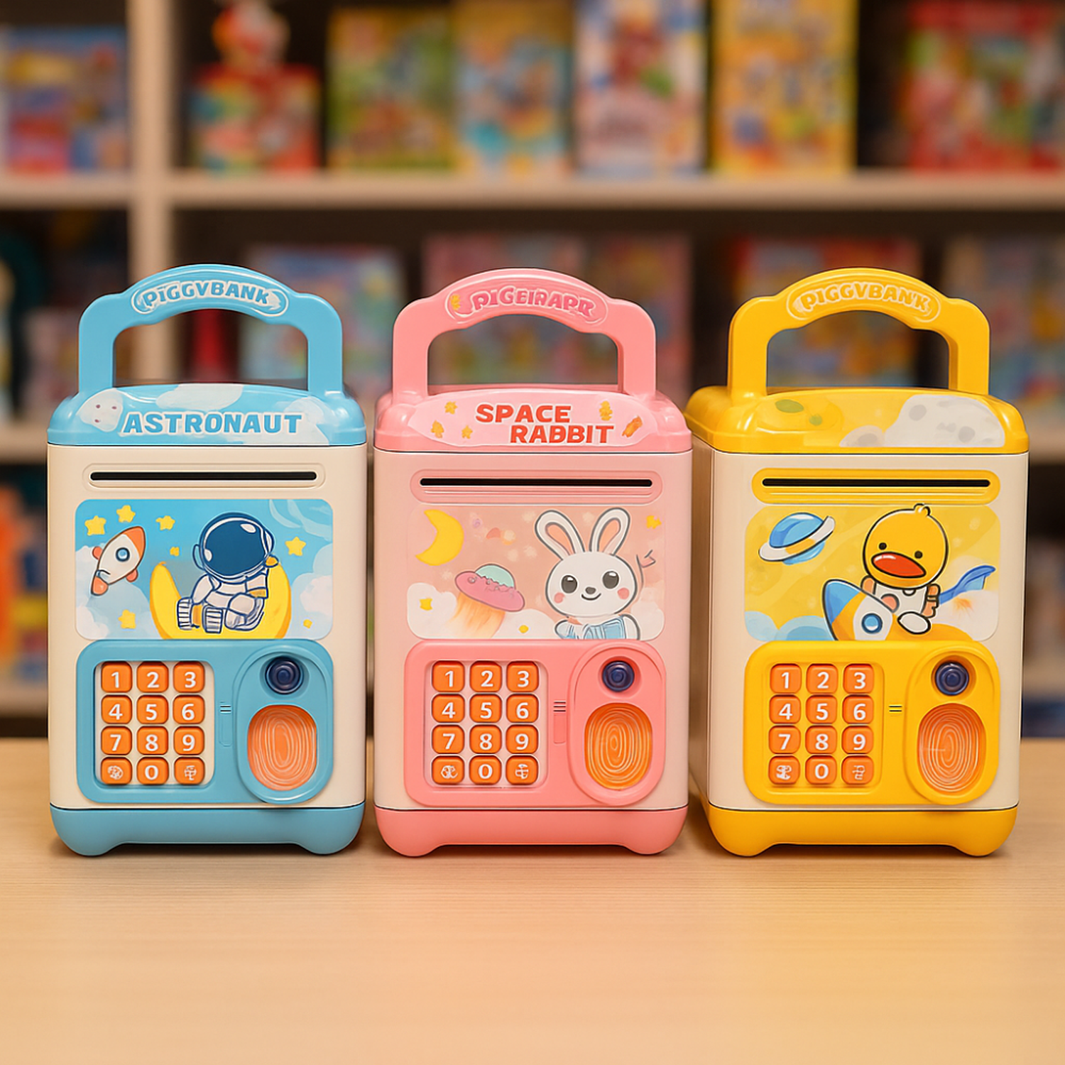 Alcancia Electronica Diseños Kawaii Caja Fuerte Portatil-3
