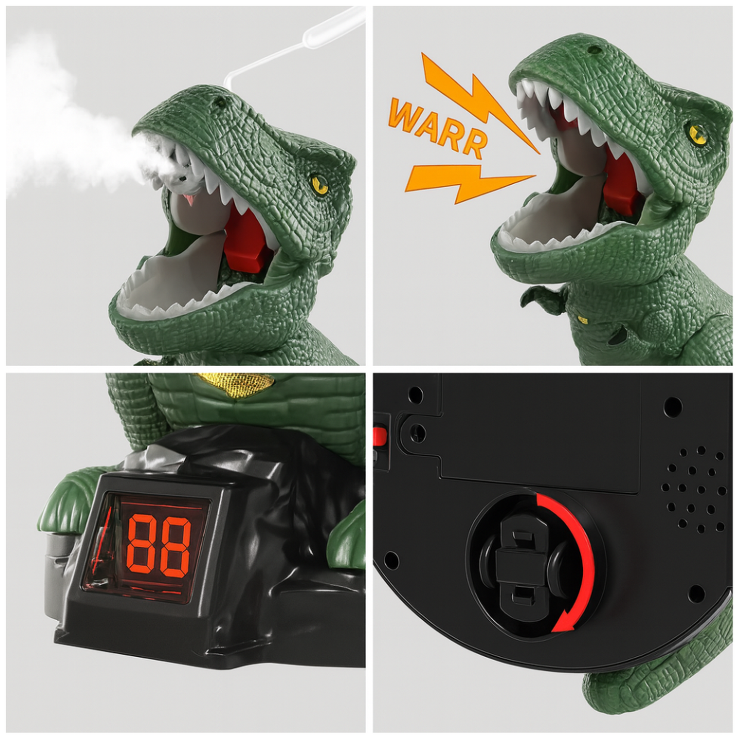 Juego de Punteria Dinosaurio Con Pelotas y Lanzadores-5