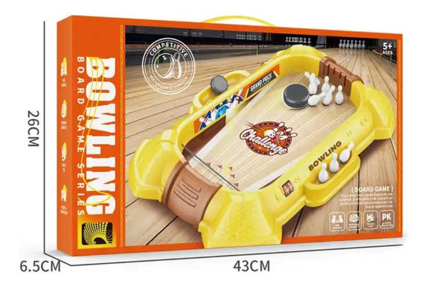 Juego Mini Bowling Juguete Bolos De Mesa Disco Portatil-6