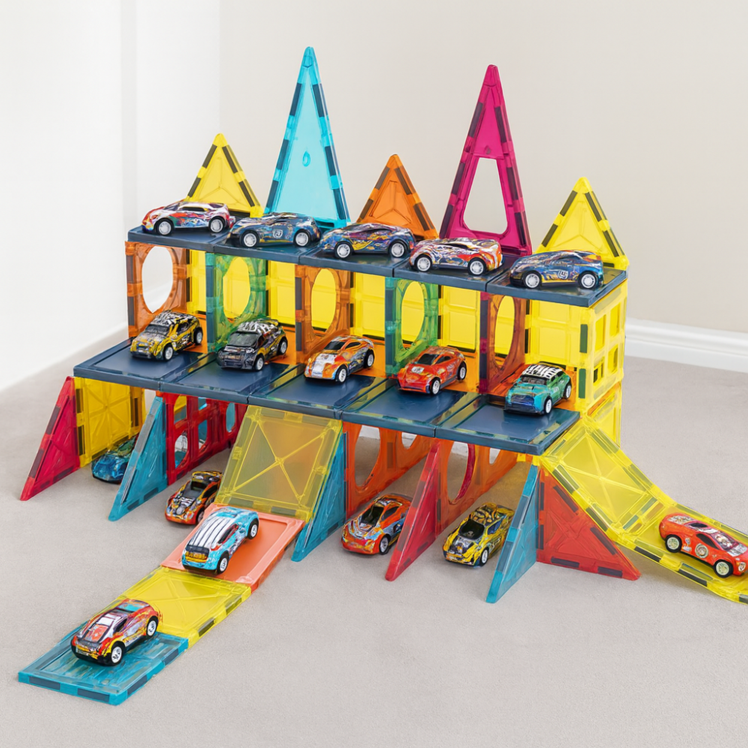 Juego Bloques Magneticos Construccion 77 Piezas Educativo-7