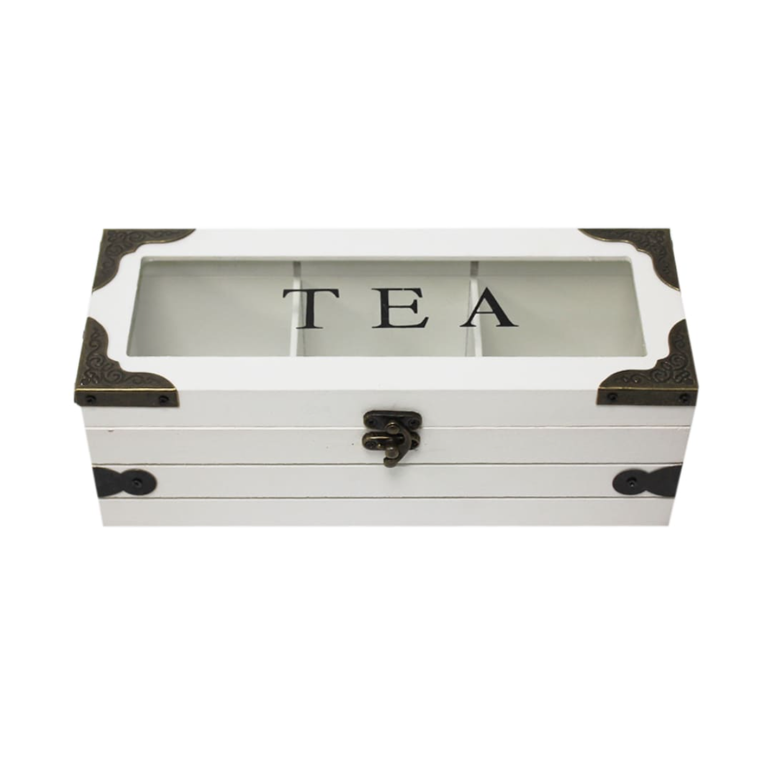 Caja De Te 3 Divisiones Tapa Con Diseño Decorativa Decohogar-3