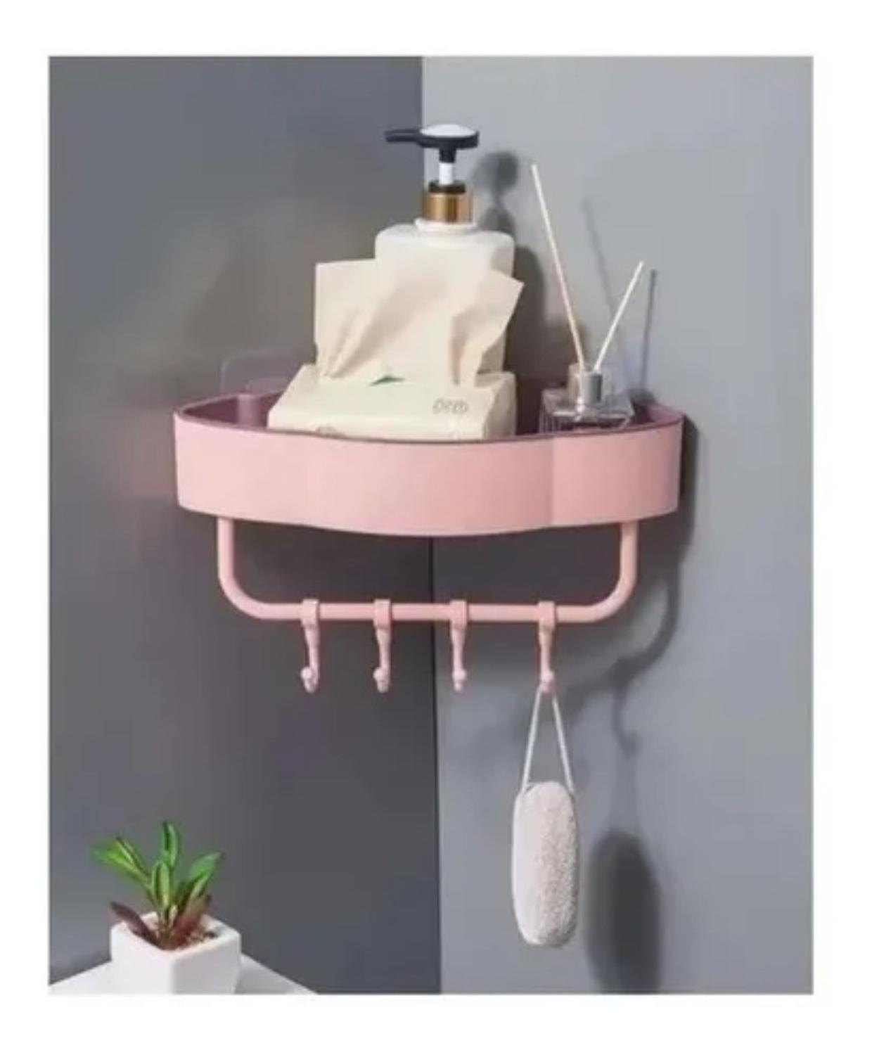 Organizador Ducha Baño Cocina Esquinero Plástico Adhesivo-2