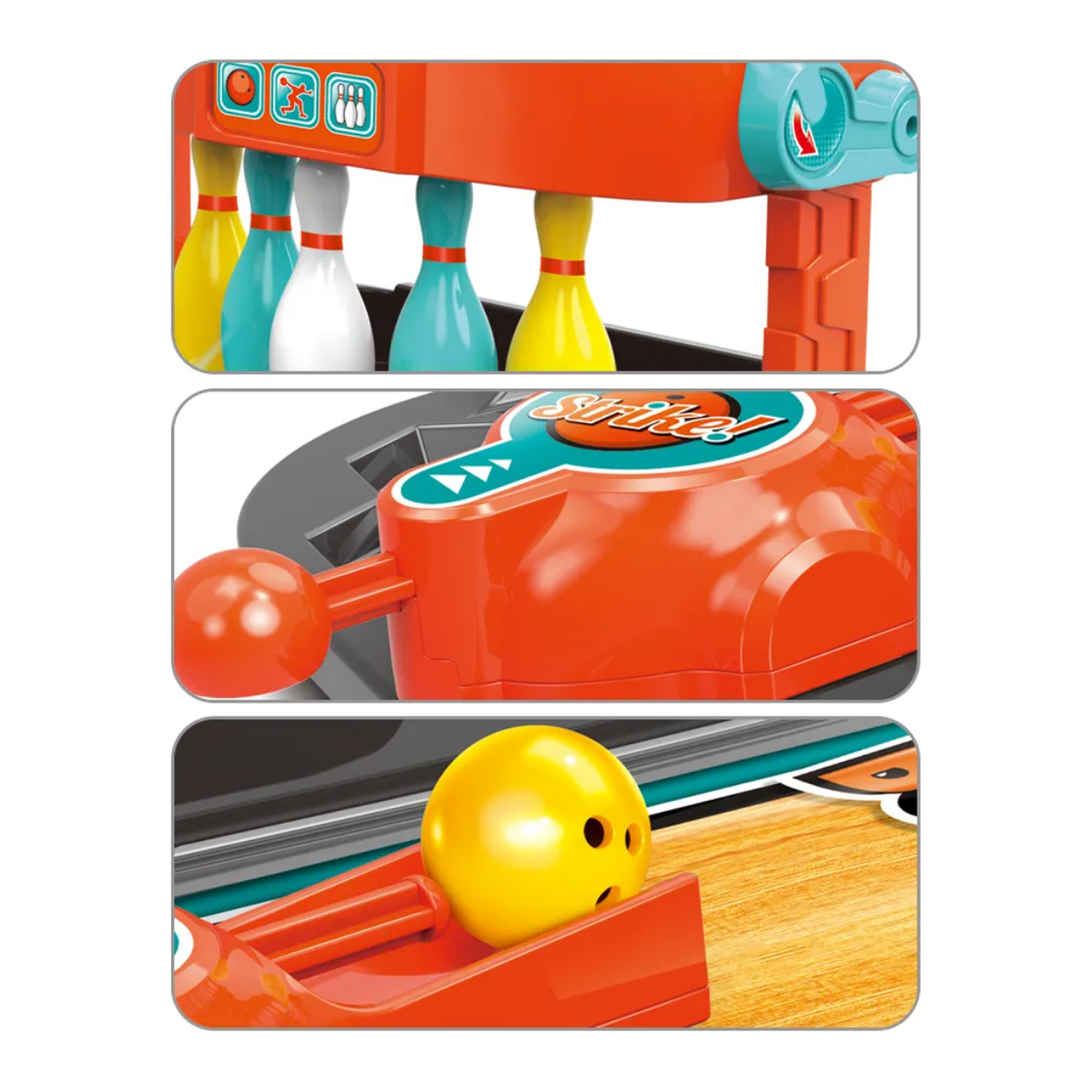 Juguete Bowling Completo Juego De Mesa Bolos Familiar-7
